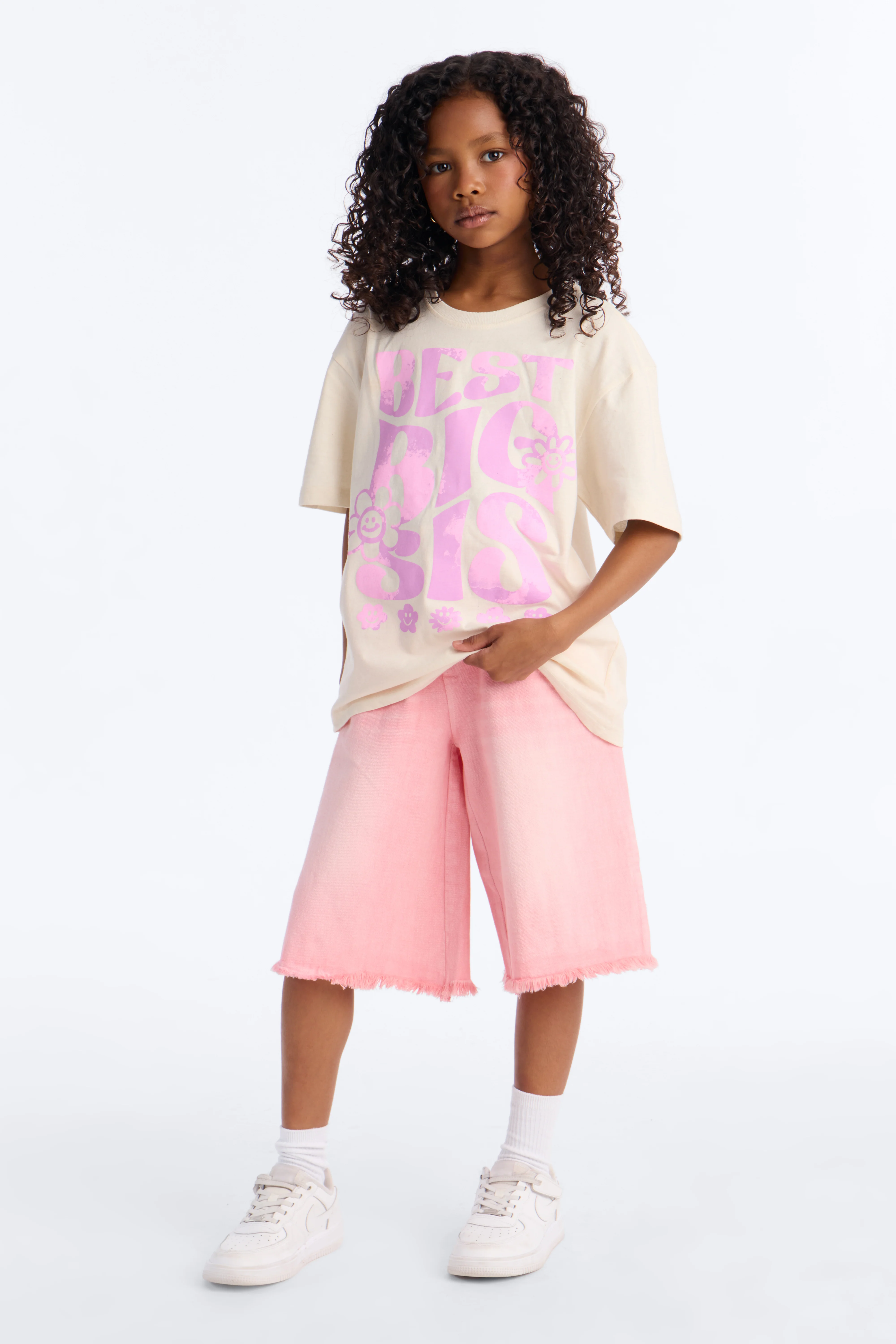 Mini The Best Big Sis Short Sleeve Tee - Natural - Image 2