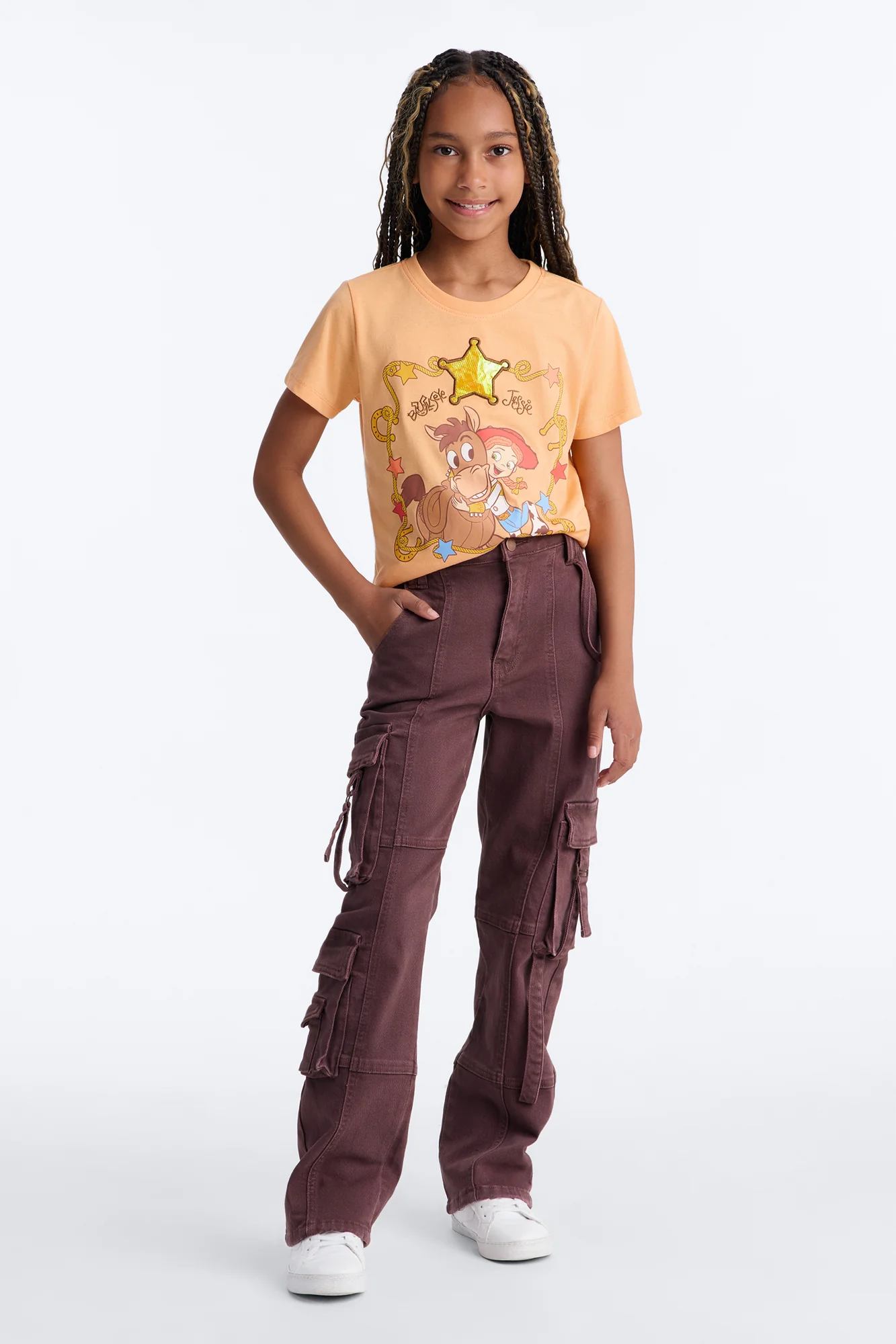 Mini Toy Story Jessie And Bullseye Short Sleeve Tee - Orange - Image 2