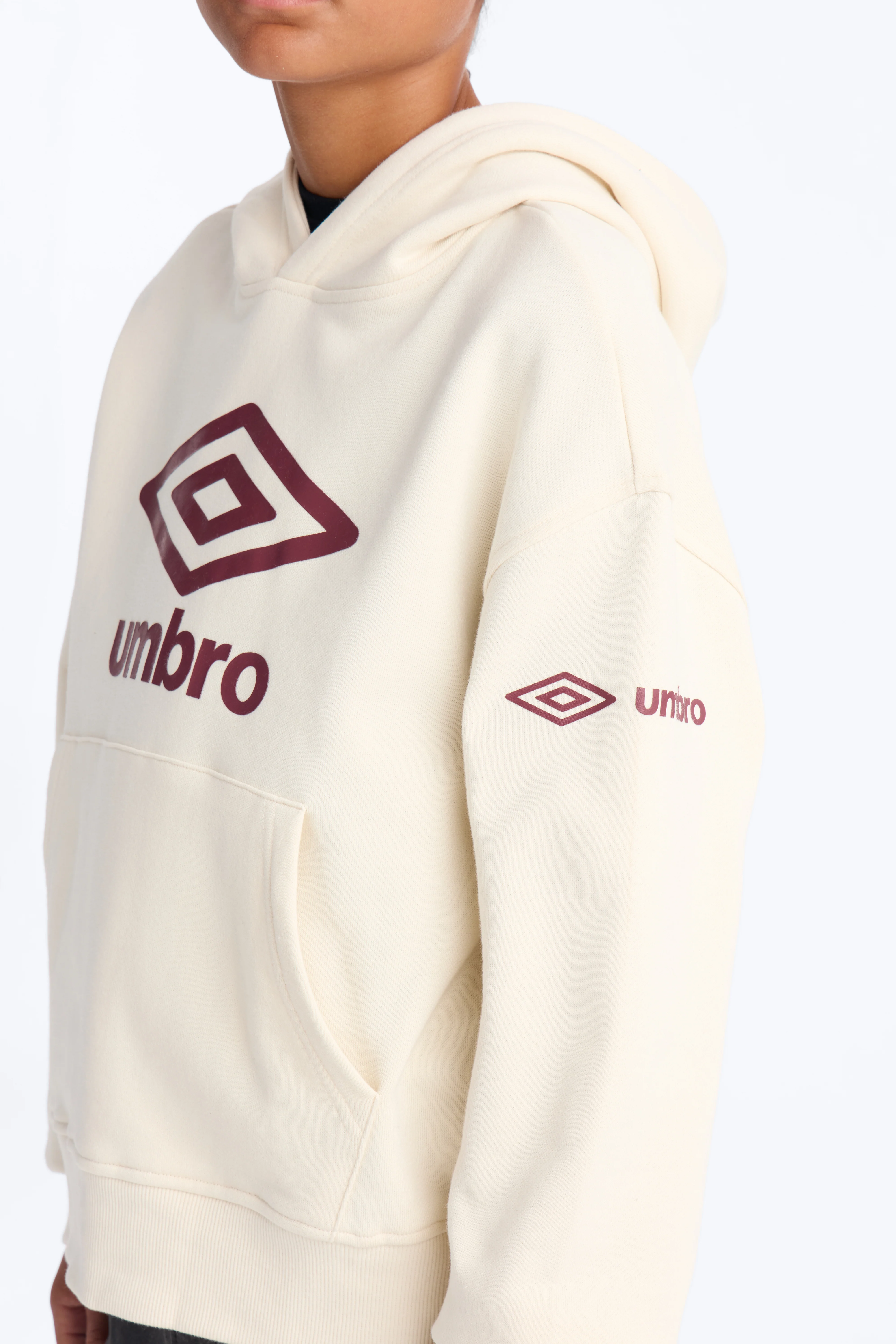 Mini Umbro Hoodie - Cream - Image 3