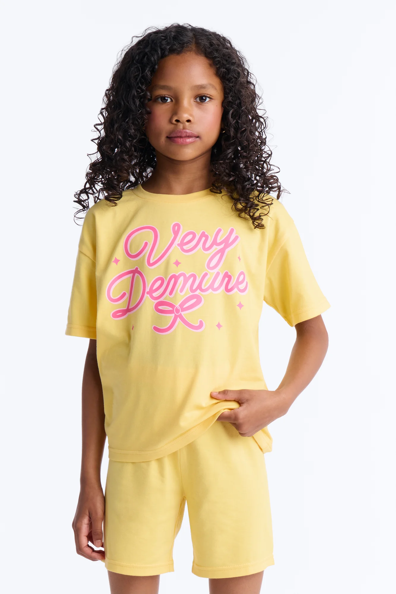 Mini Very Demure Short Set - Butter Yellow - Image 2