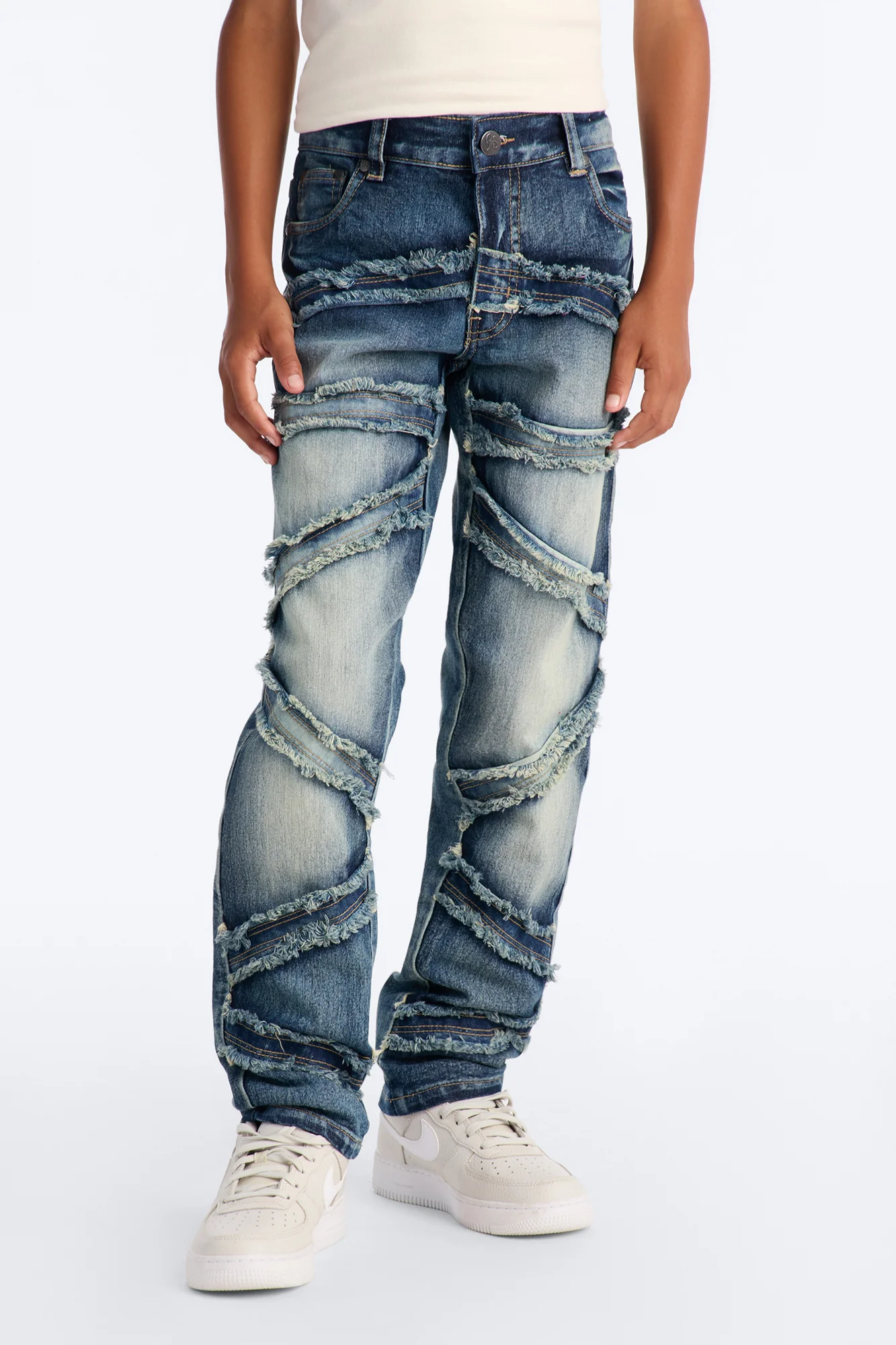 Mini We'll See Fray Jeans - Dark Wash - Image 2