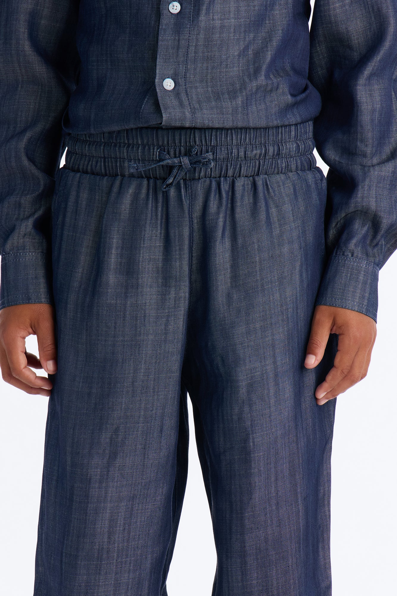 Mini Wide Leg Mercer Gates Pant - Indigo - Image 3