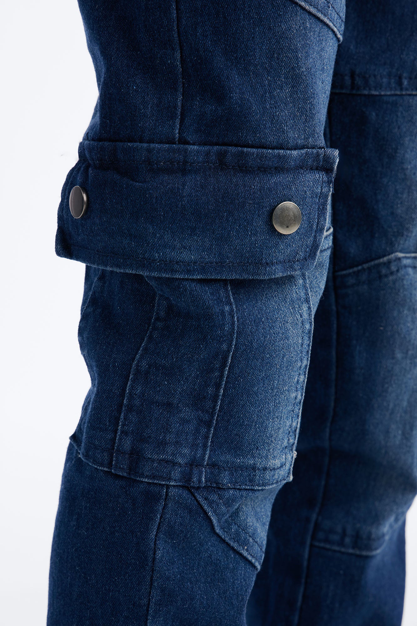 Mini Working On It Cargo Jeans - Medium Blue Wash - Image 3