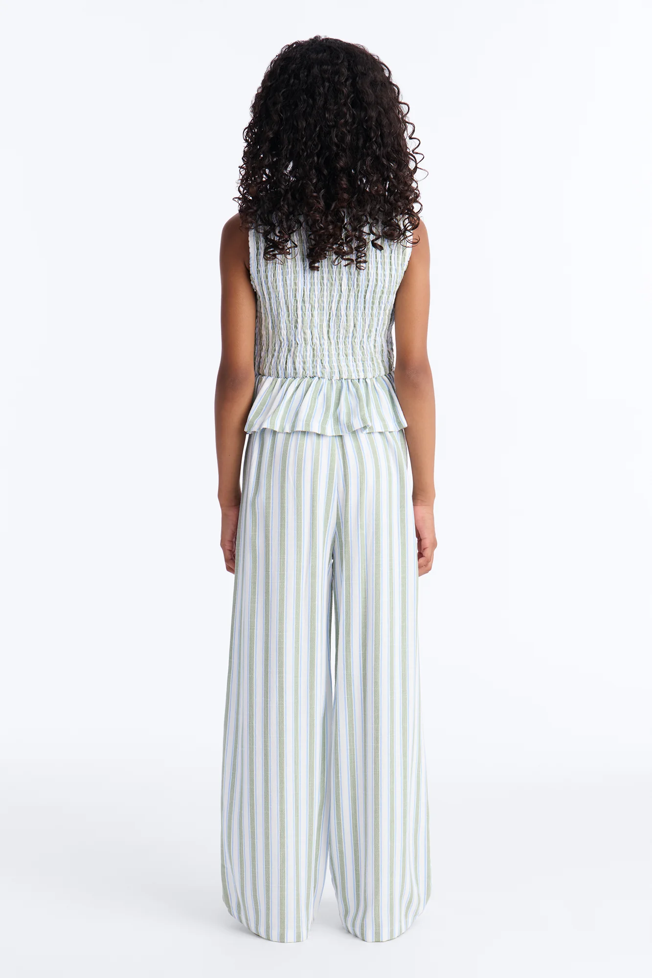 Mini You Are My Sunshine Striped Pant Set - Green/combo - Image 4