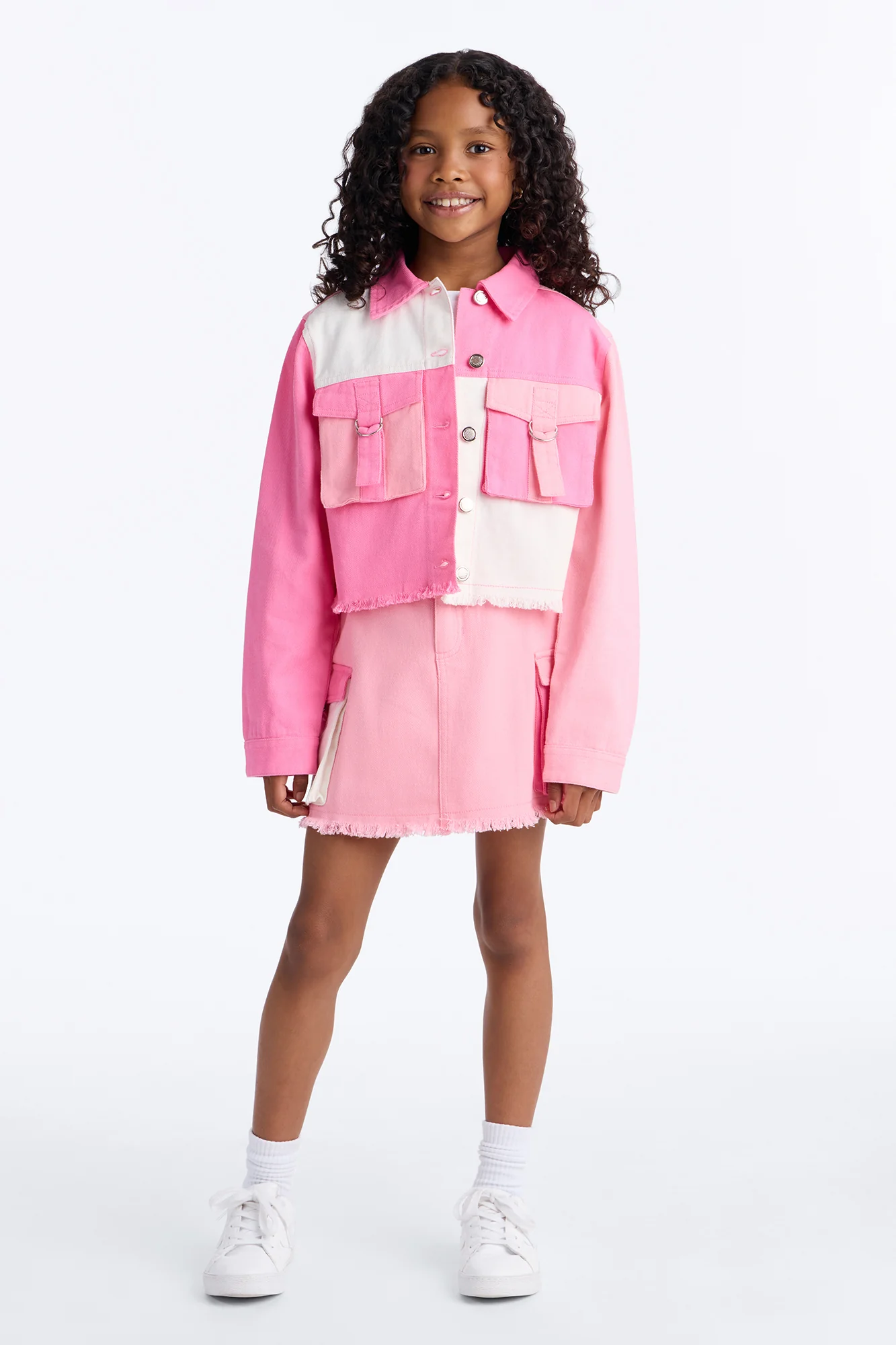 Mini You Better Flaunt It Denim Jacket - Pink - Image 2