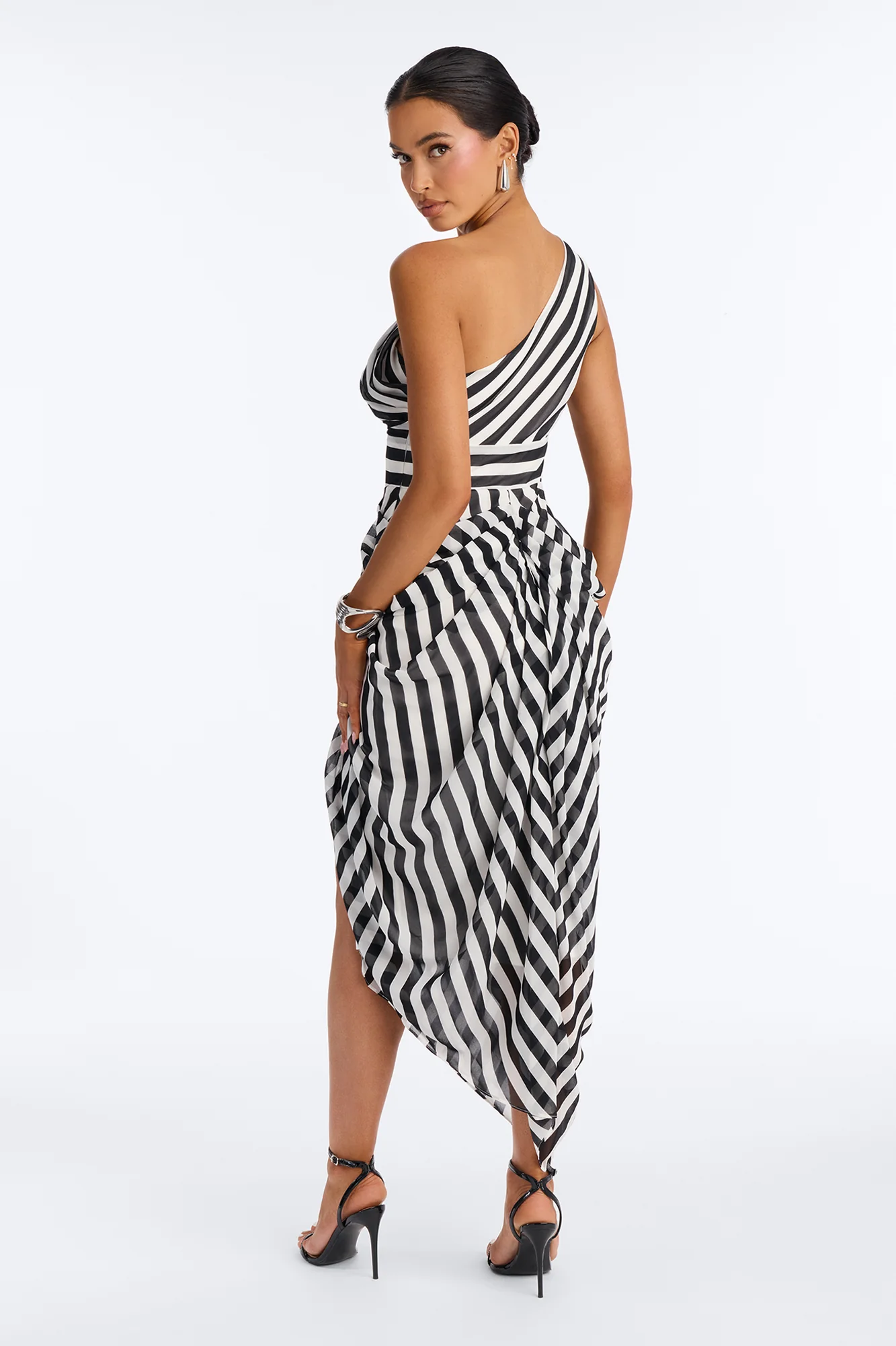 Miranda Striped Maxi - Black/White - Image 4