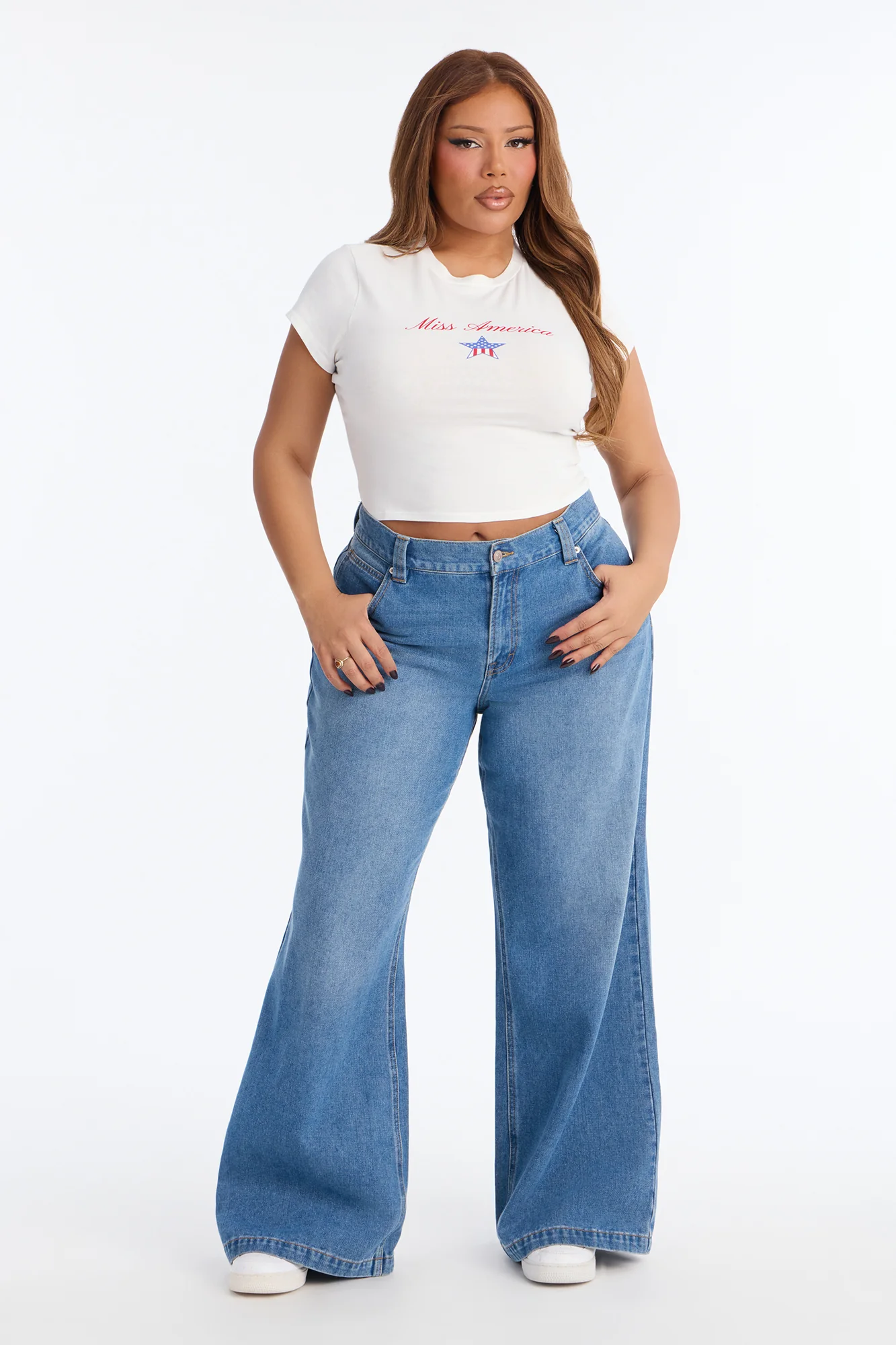 Miss America Baby Tee - White - Image 5