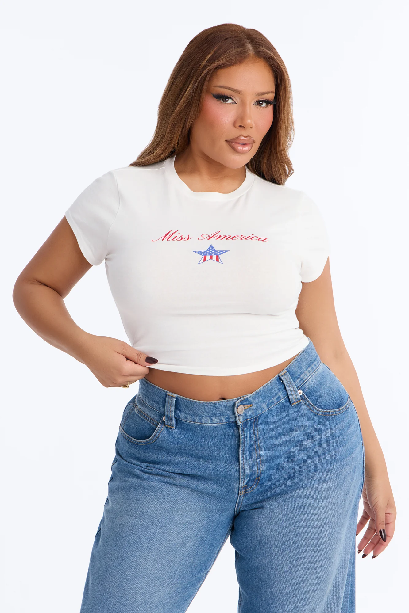 Miss America Baby Tee - White - Image 6