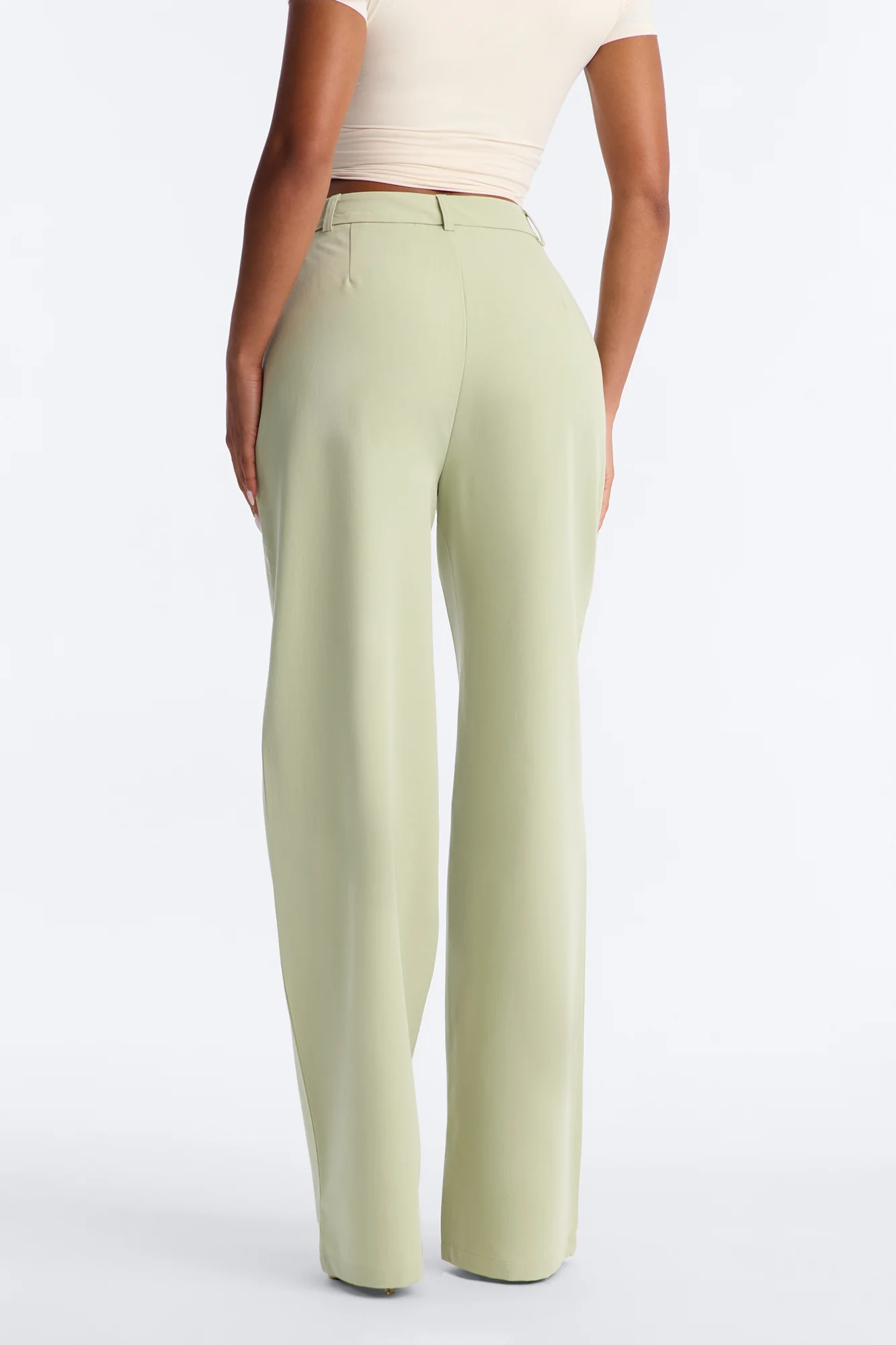 Miss Fabulous Straight Leg Trouser - Sage - Image 3