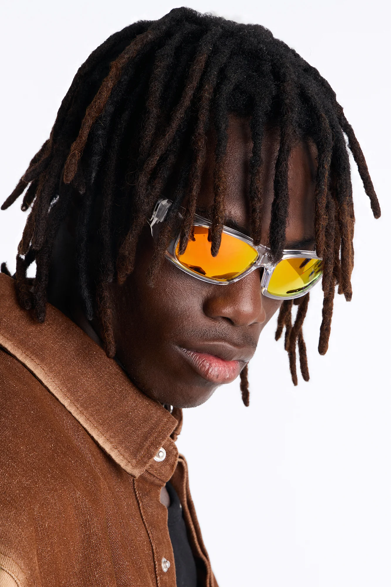 Missed Call Sport Wrap Sunglasses - Clear
