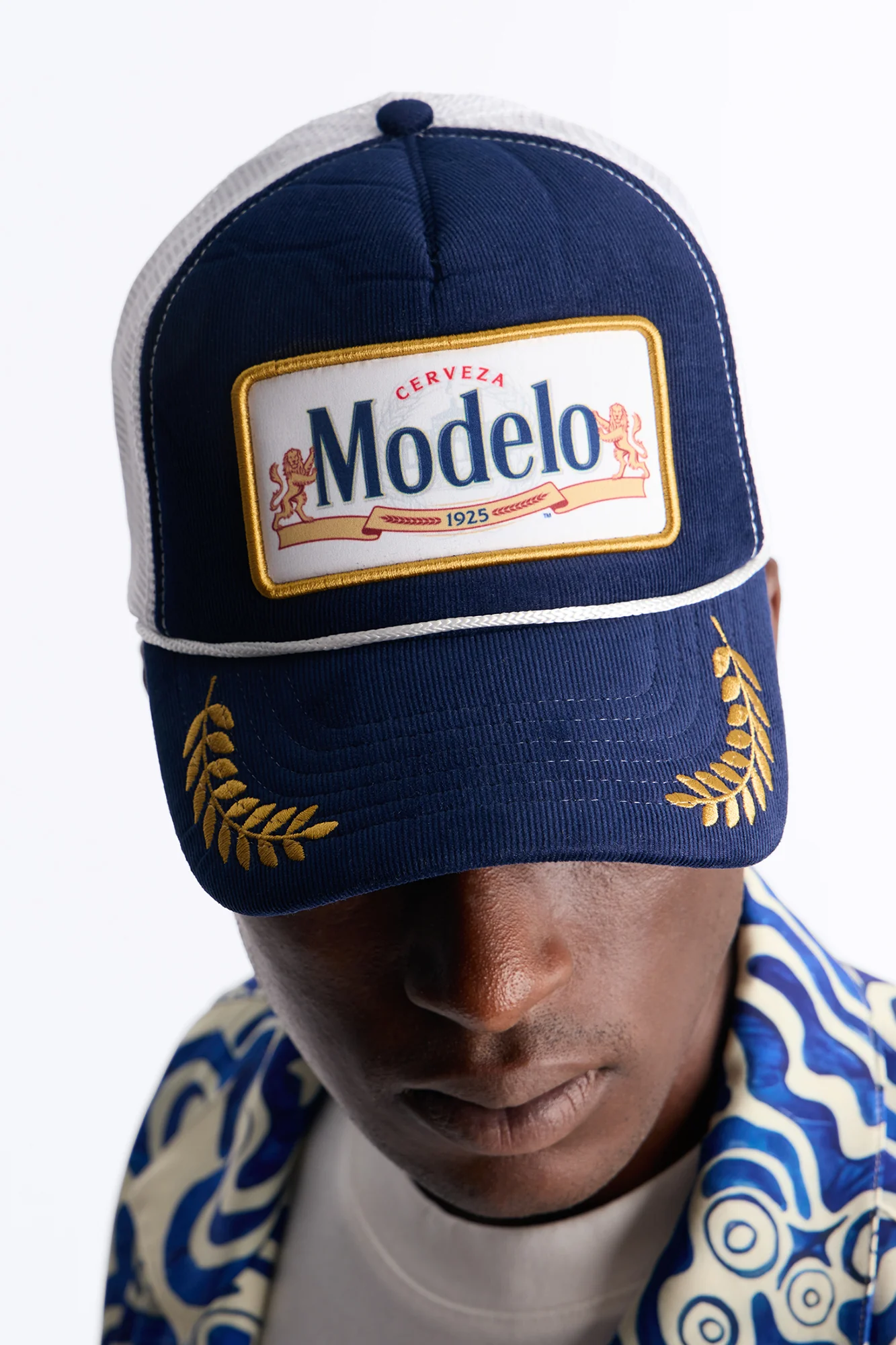 Modelo Corduroy Trucker Hat - Navy