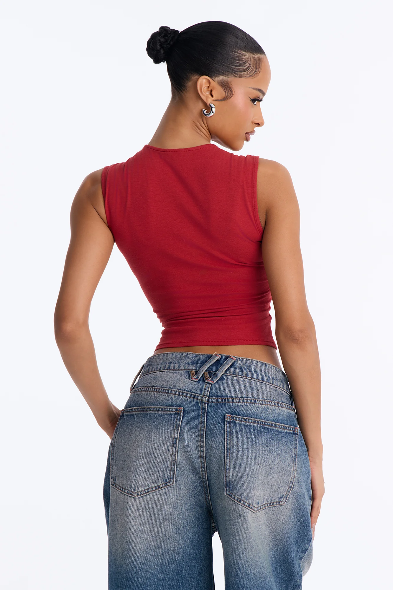 Modern Art Muscle Tee - DarkRed - Image 4