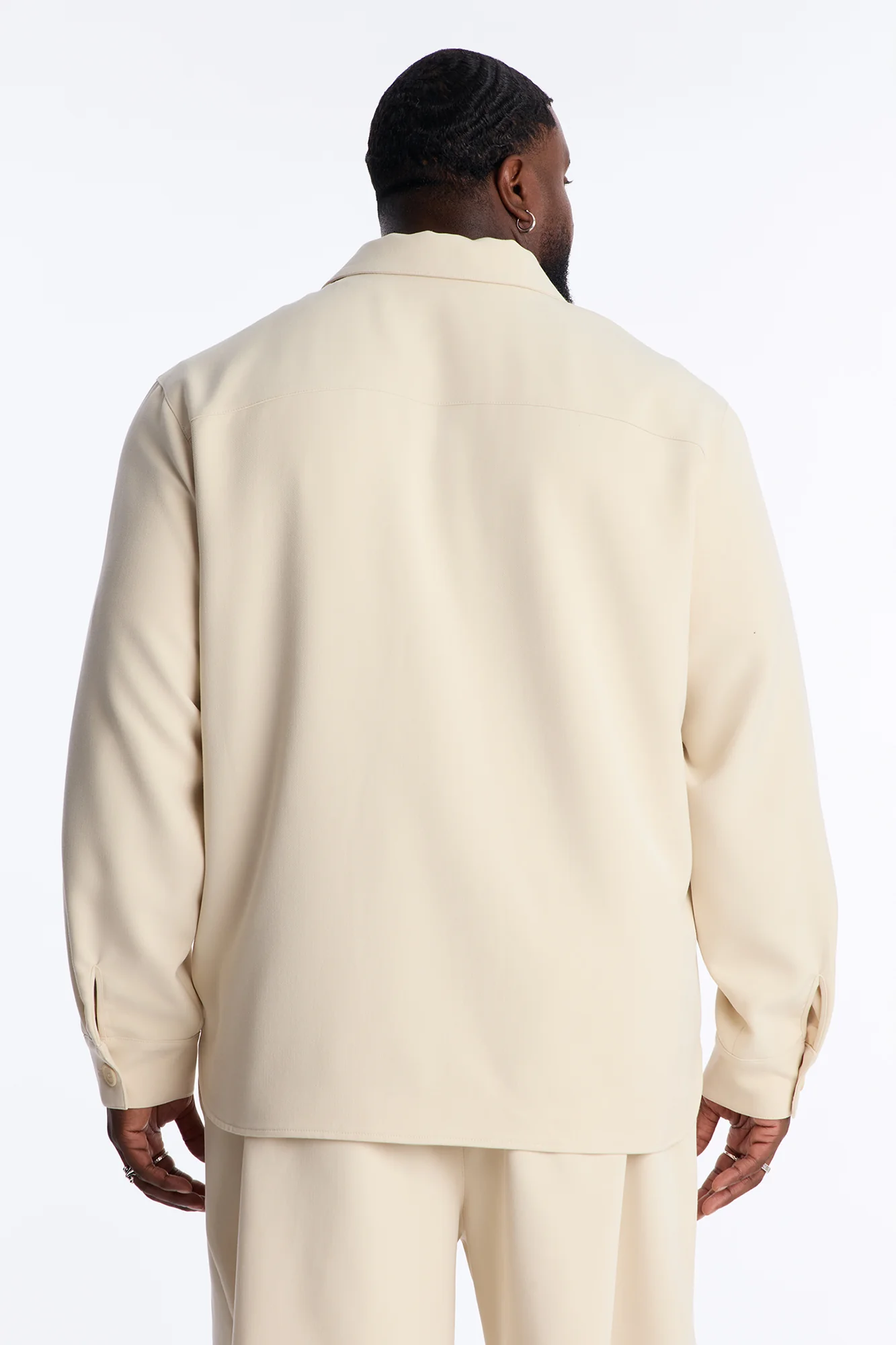 Modern Essential Relaxed Overshirt - Beige - Image 8