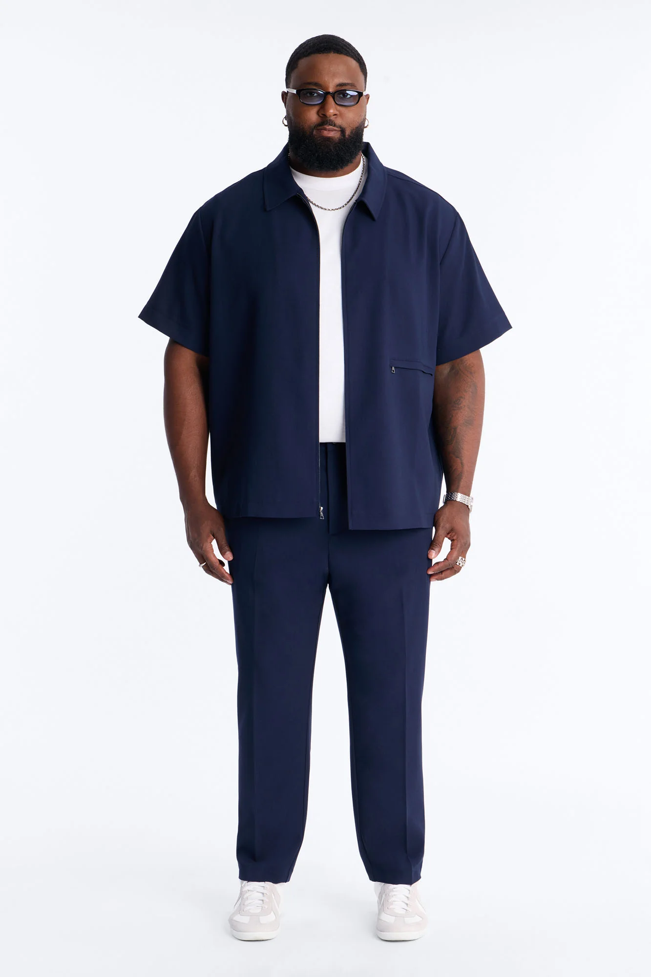 Modern Essential Slim Trouser - Navy - Image 7