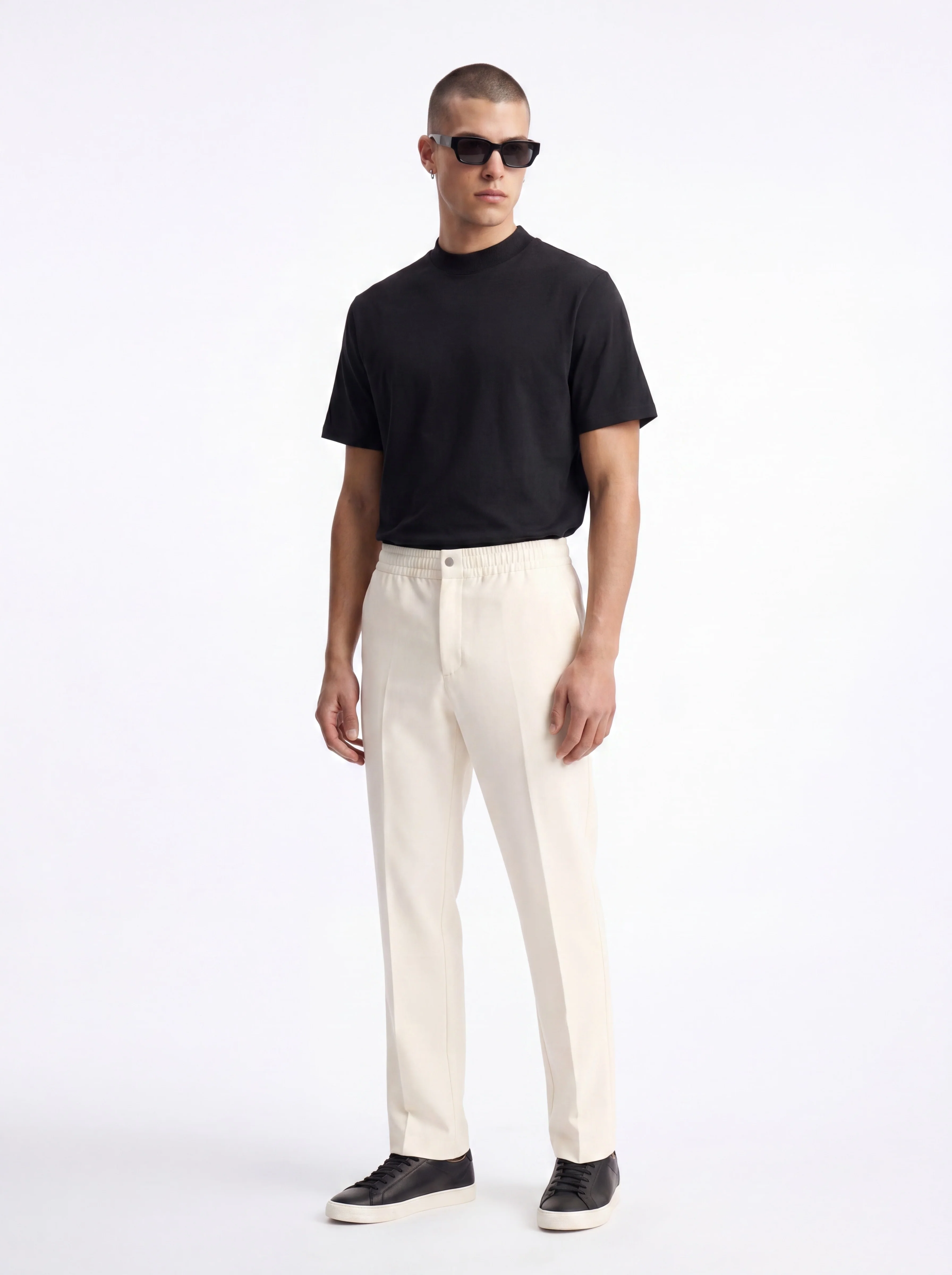 Modern Essential Slim Trouser - Off White - Image 2