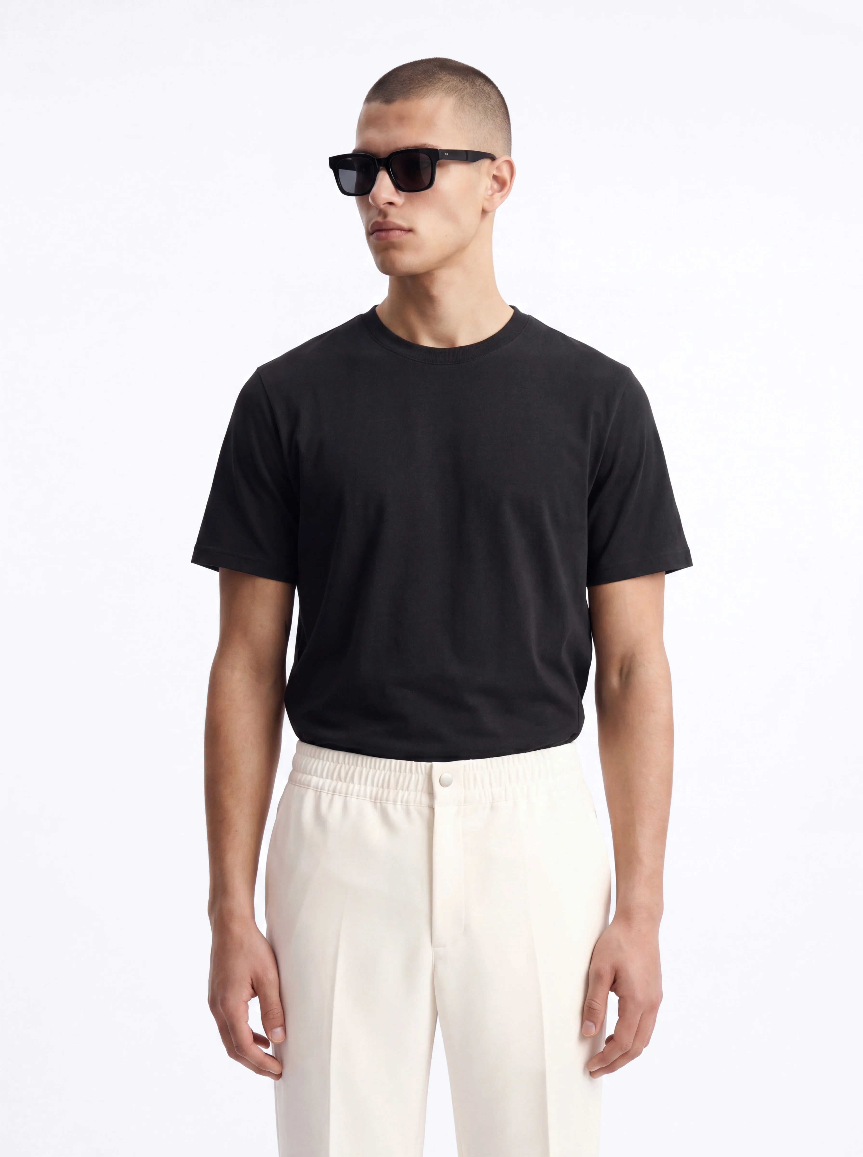 Modern Essential Slim Trouser - Off White - Image 3