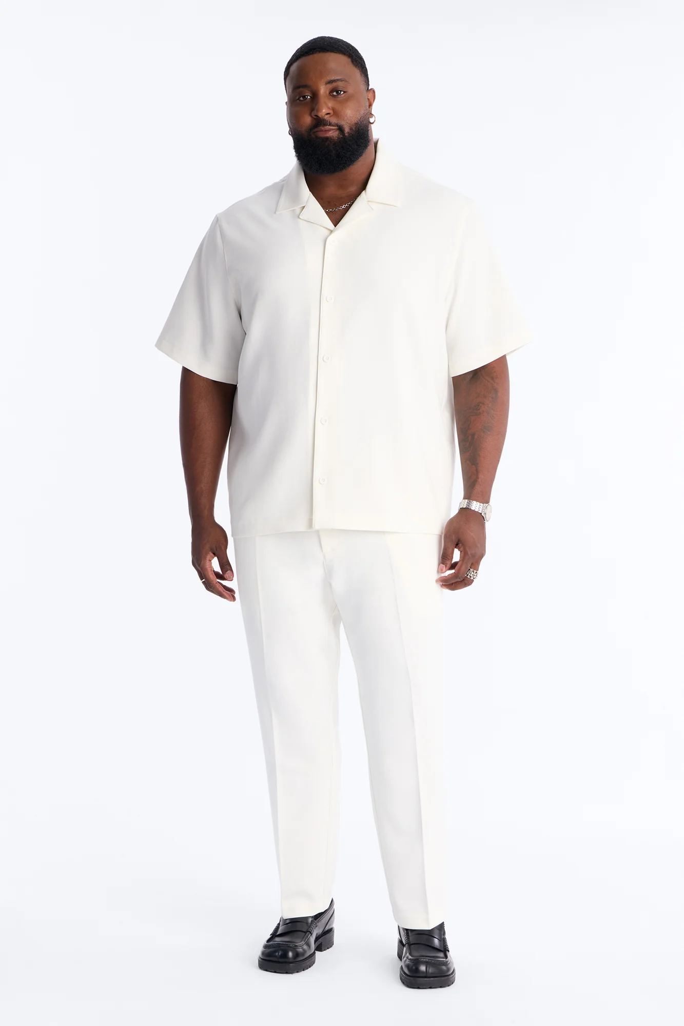 Modern Essential Slim Trouser - Off White - Image 5