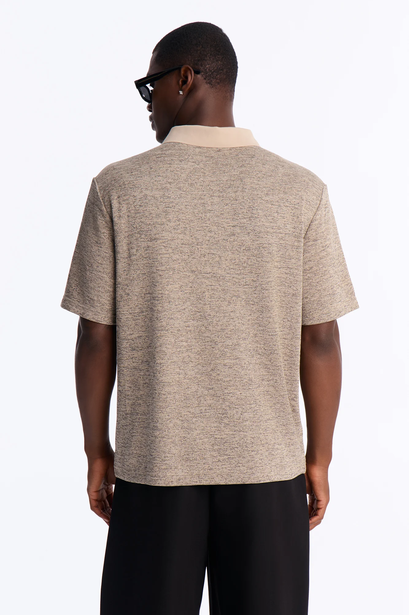 Modern Quarter Zip Polo - Brown/combo - Image 4