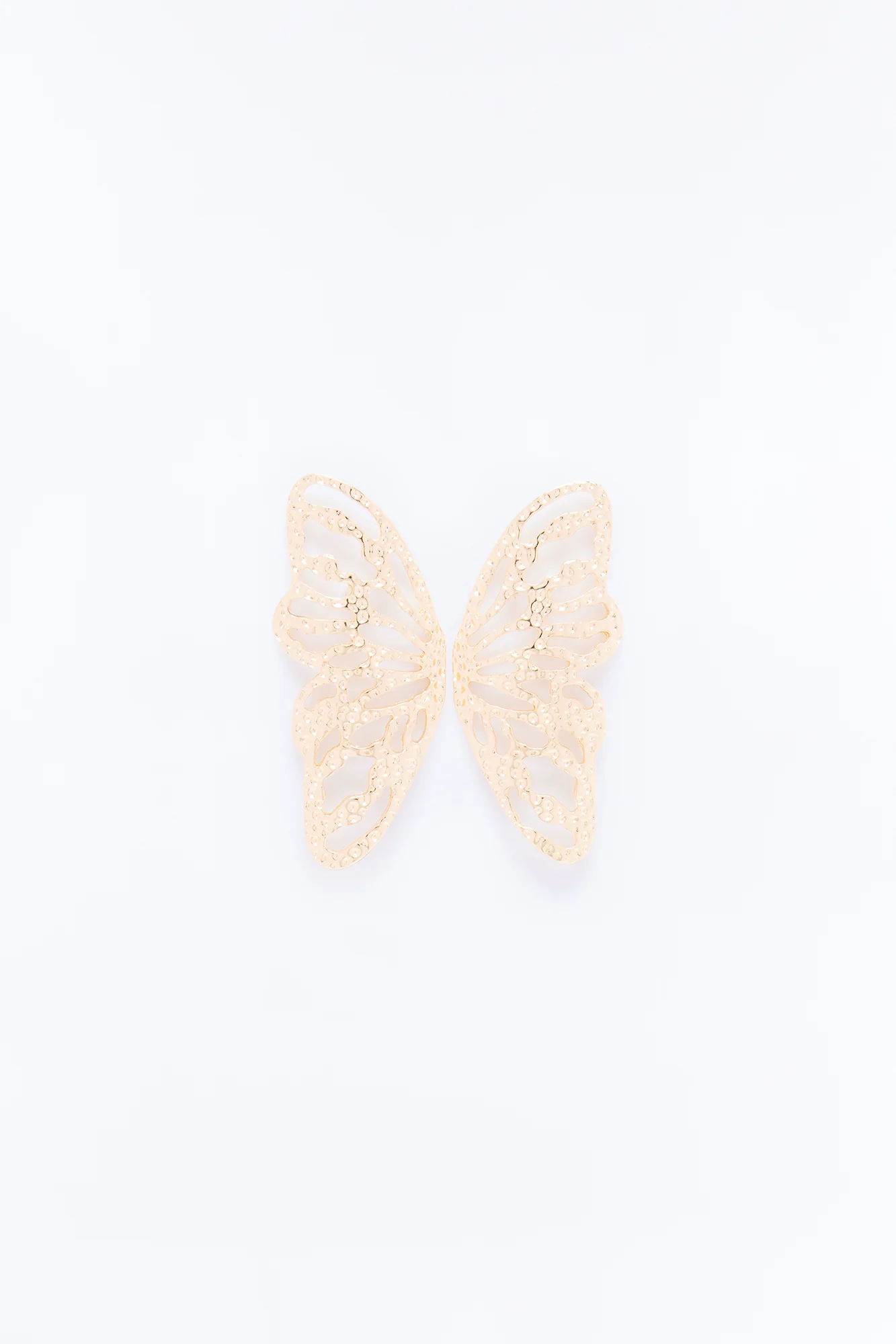 Monarch Butterfly Hardware Drop Earrings - Gold - Image 3