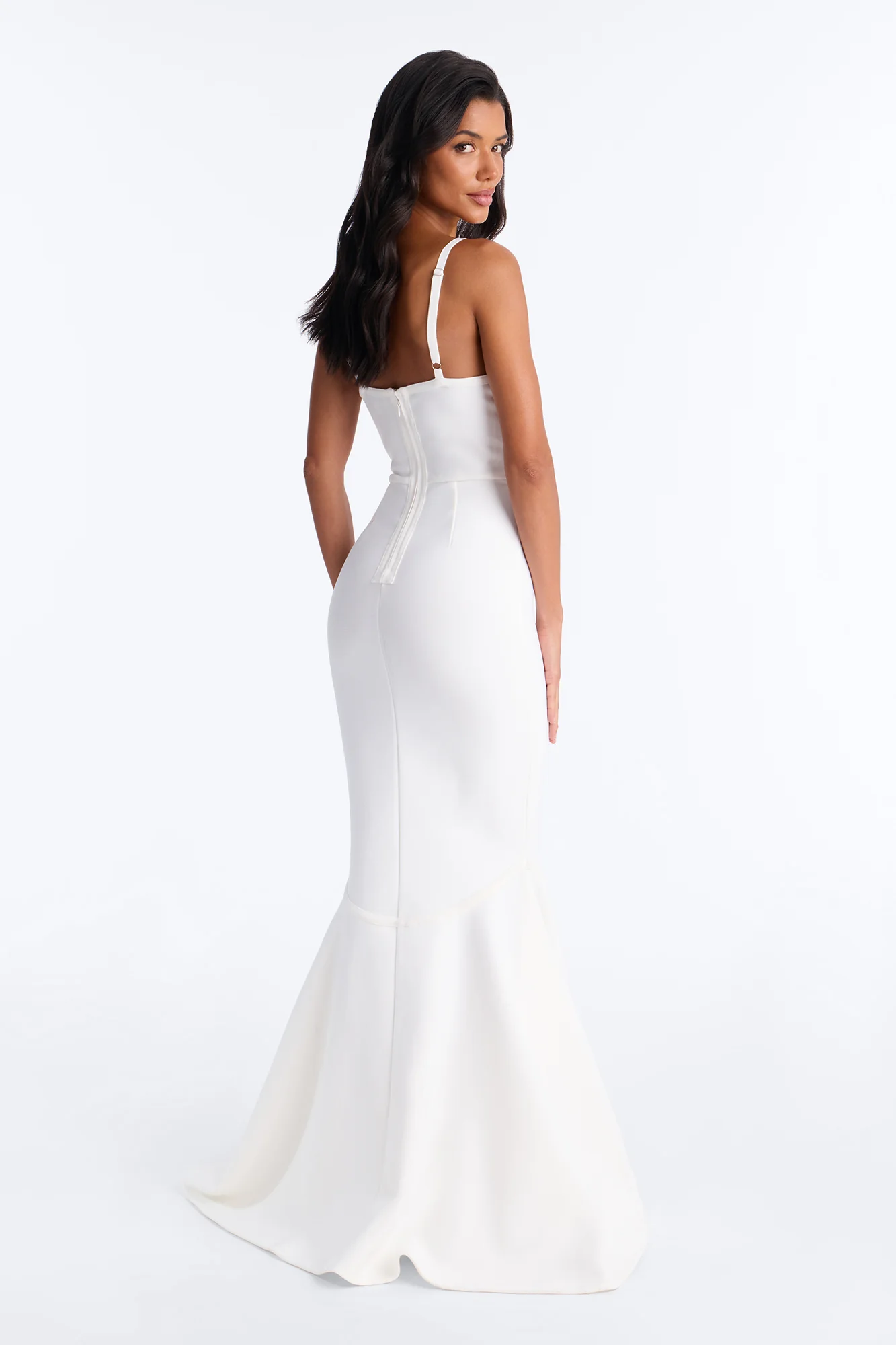 Monique Bandage Mermaid Maxi Dress - White - Image 4