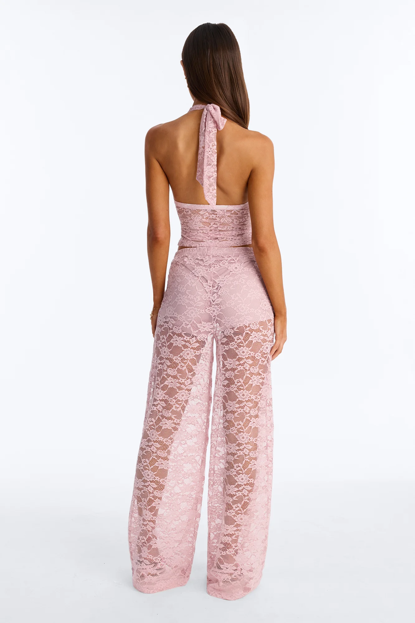 Morgan Lace Pant Set - Mauve - Image 4