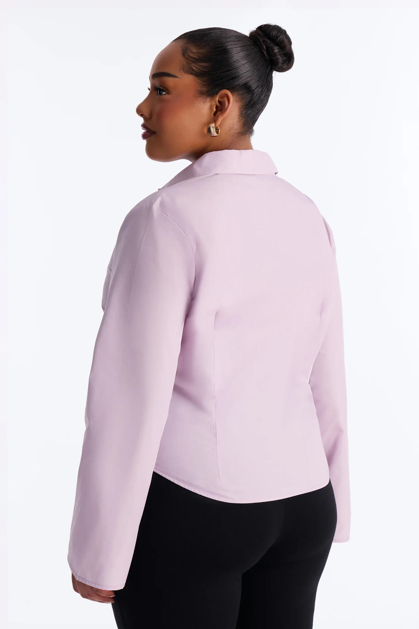 Morgan Poplin Shirt - Lilac - Image 8