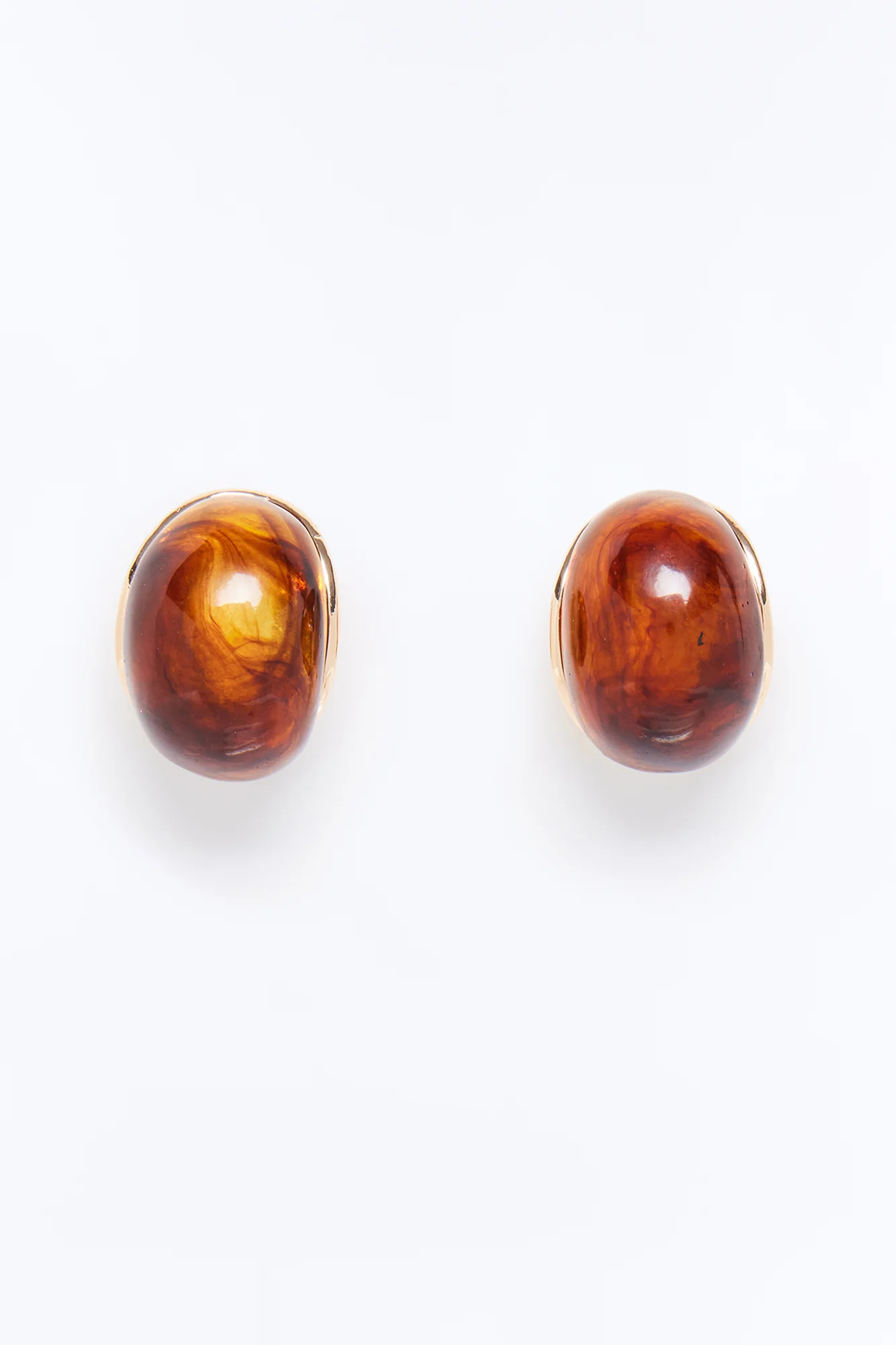 Morning Muse Jeweled Stud Earrings - Gold/Brown - Image 3