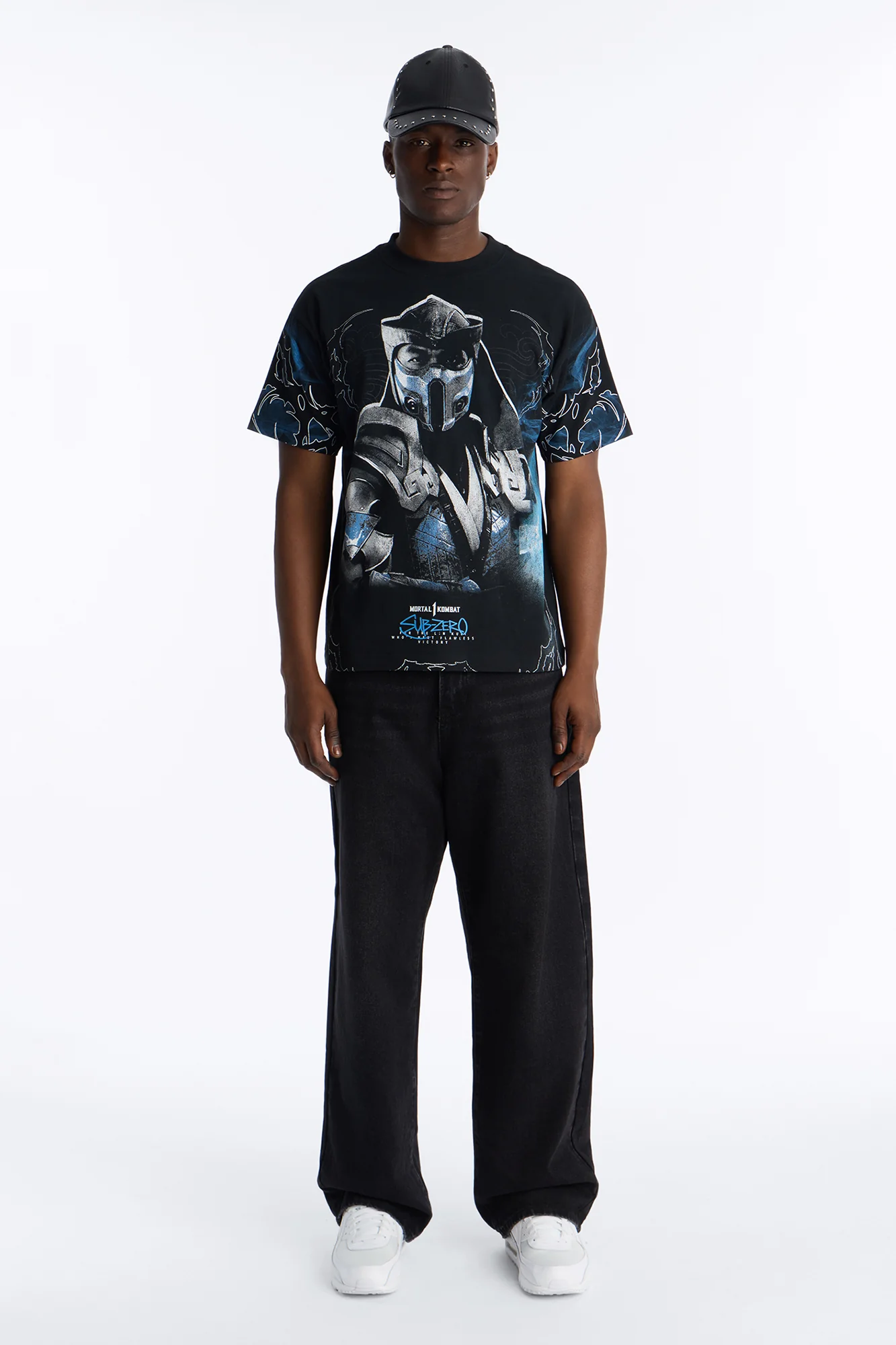 Mortal Kombat Sub Zero Heavy Weight Boxy Short Sleeve Tee - Black - Image 2