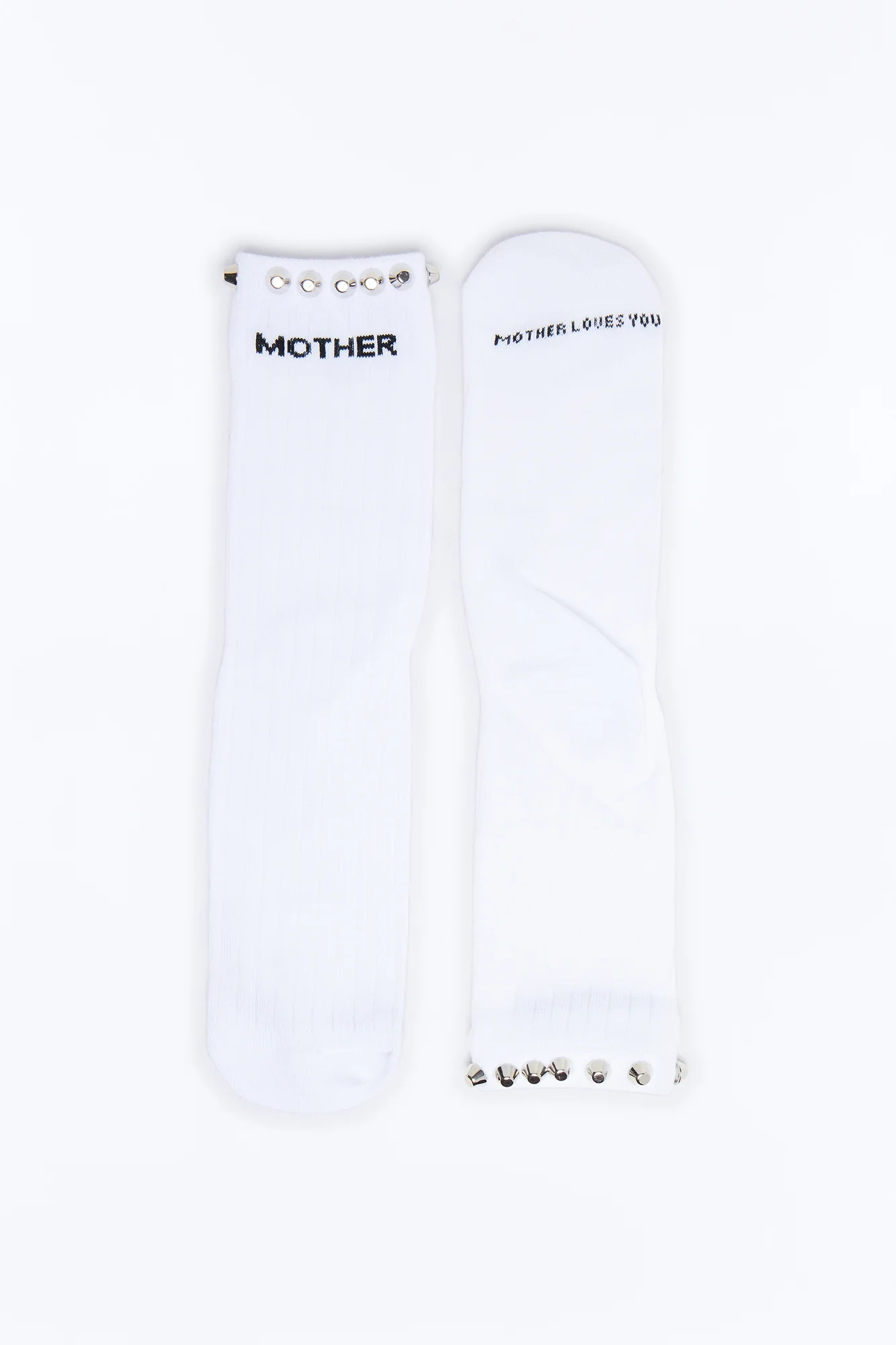Mother Fucker Crew Socks - White/Black - Image 4