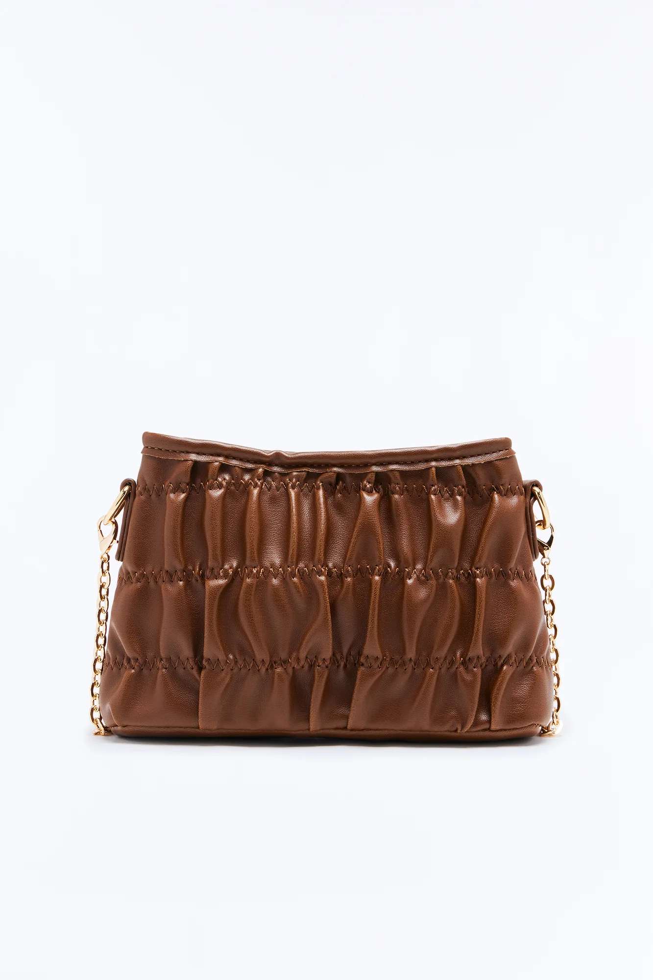 My Most Precious Faux Leather Shoulder Handbag - Brown - Image 3