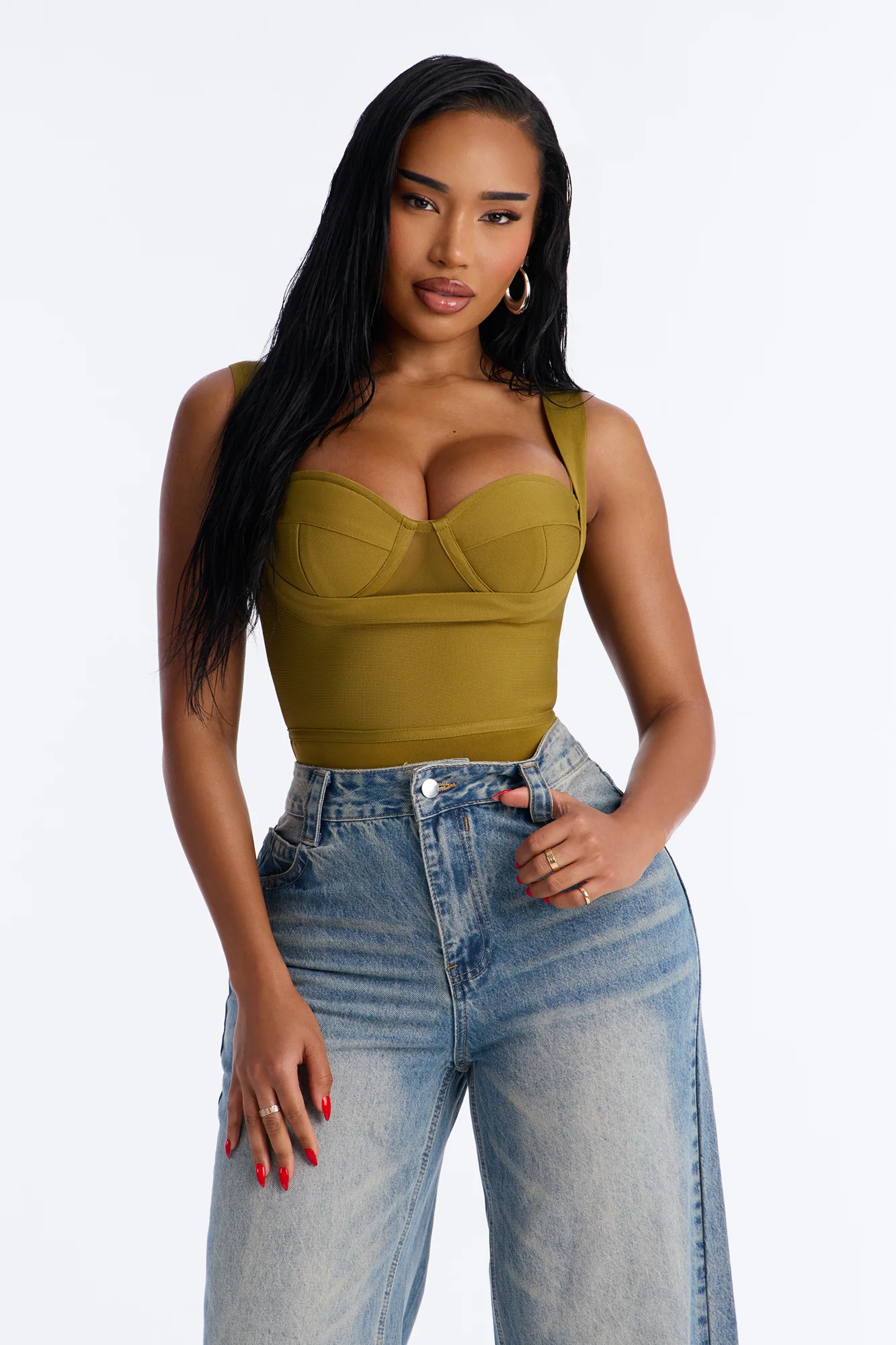 My Revenge Bandage Bodysuit - Olive - Image 3