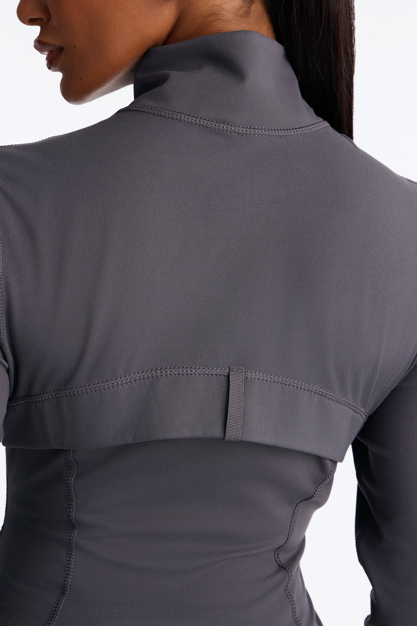 Myla Lounge Tricot Zip Front Jacket - Charcoal - Image 5