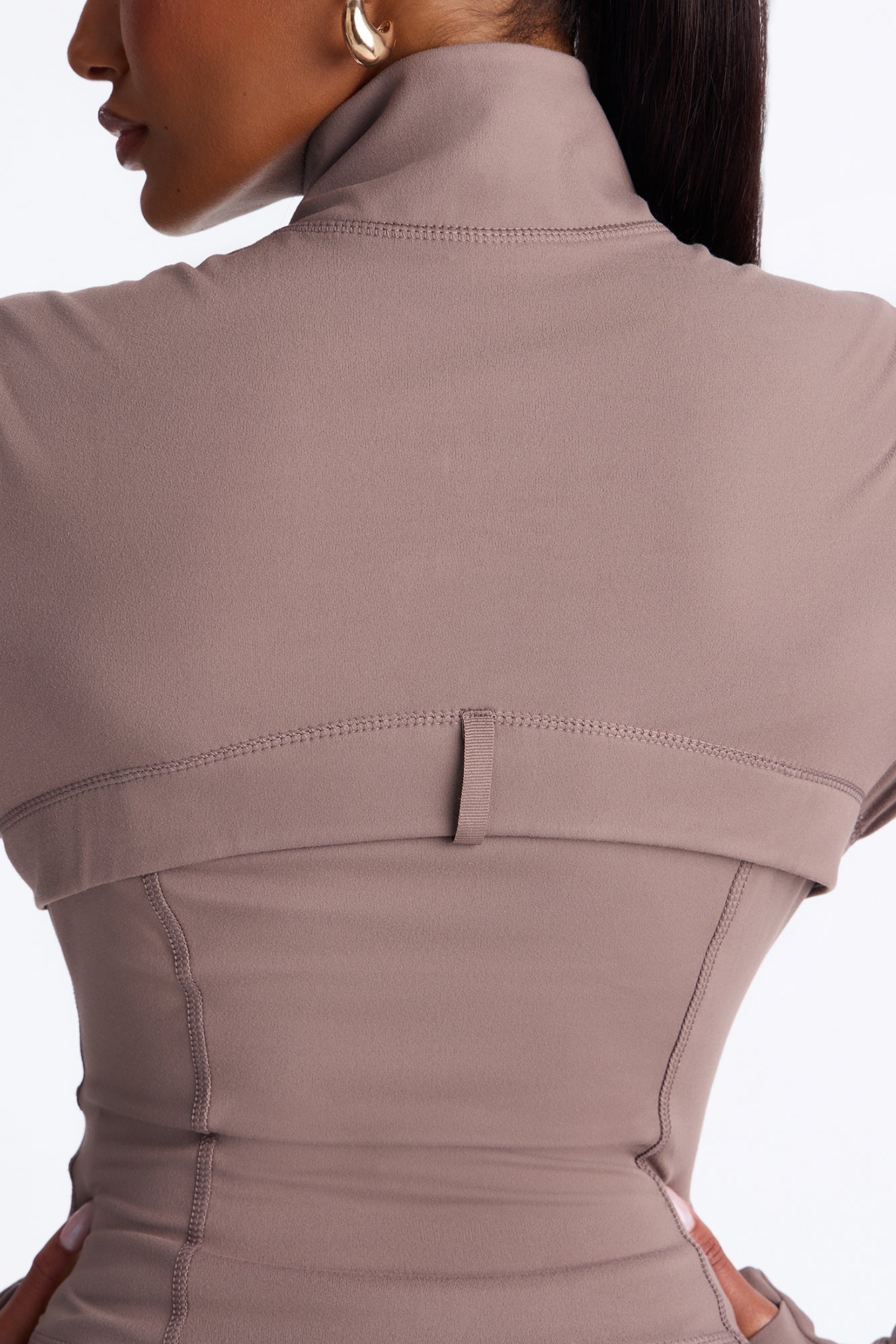 Myla Lounge Tricot Zip Front Jacket - Stone - Image 5