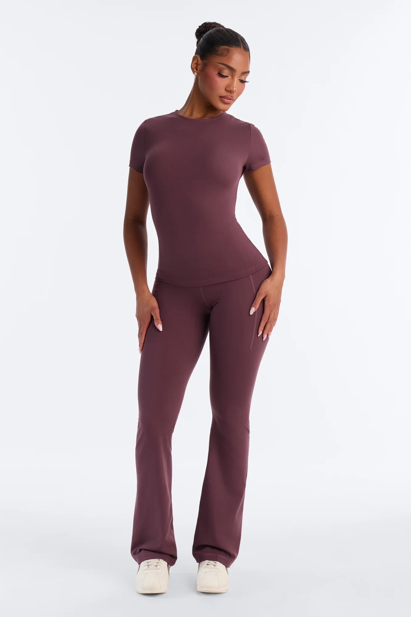 Myla Tricot Lounge Flare Pant - Plum