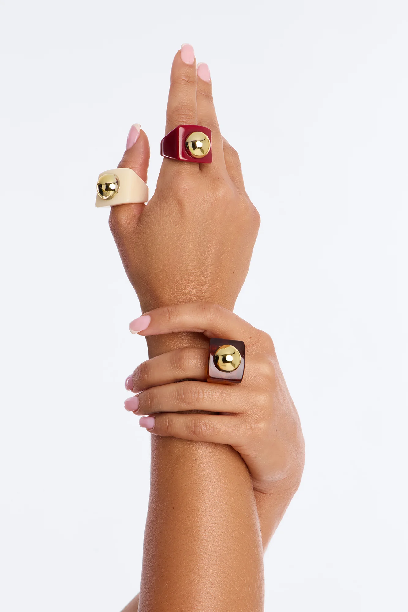 Mystic Woman 3 Piece Ring Set - Multi Color - Image 2