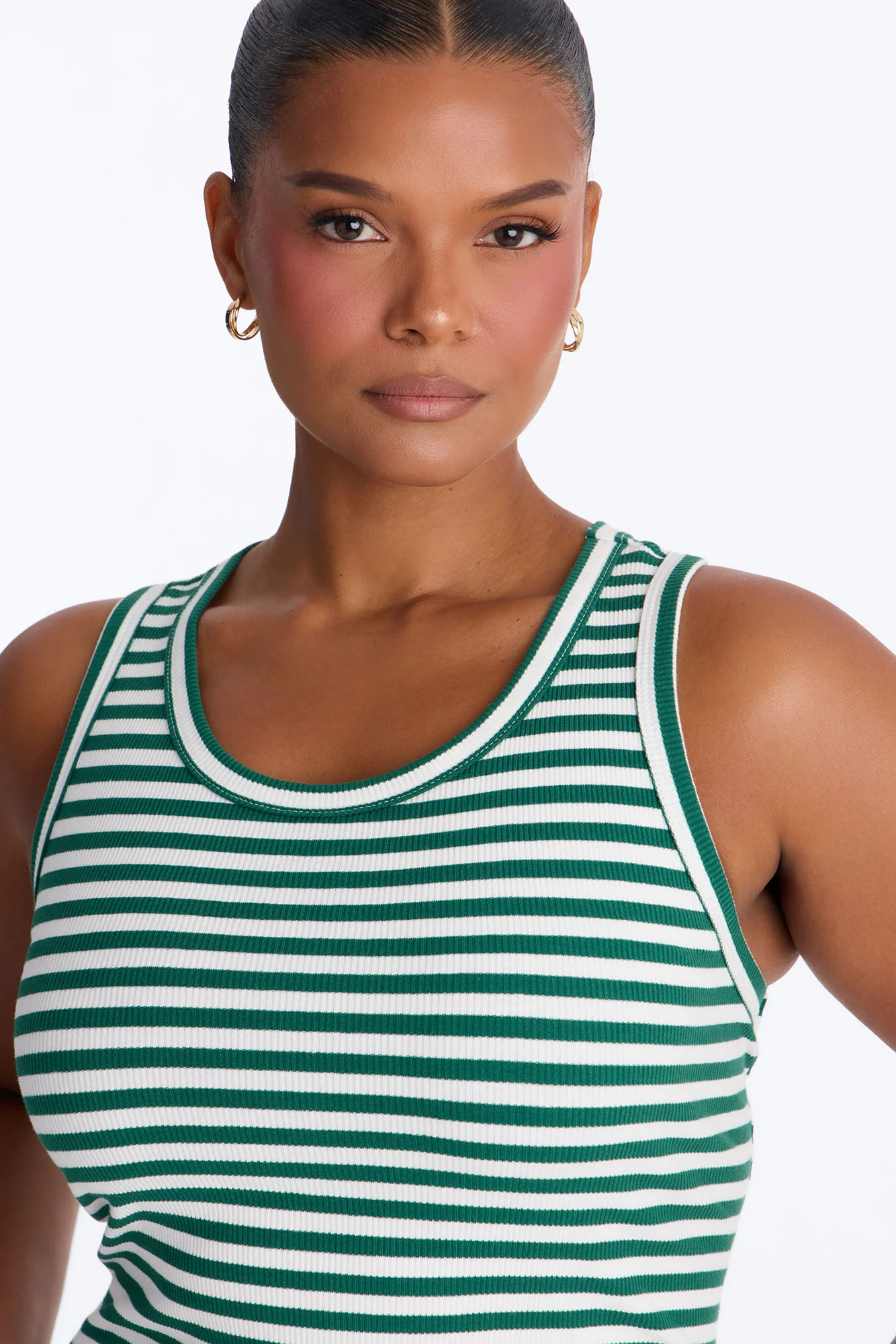 Natalia Striped Maxi Dress - Kelly Green - Image 7