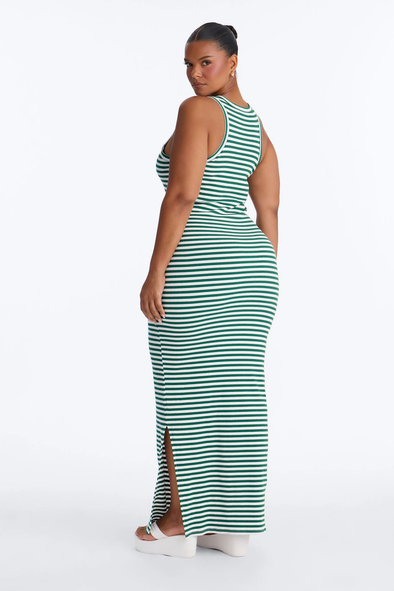 Natalia Striped Maxi Dress - Kelly Green - Image 8