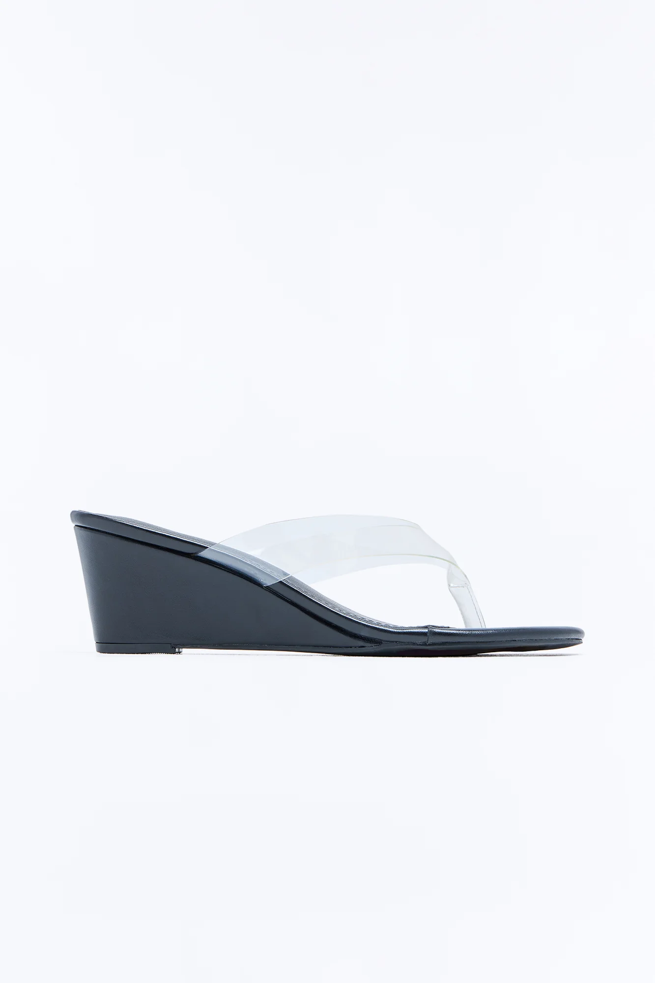 Natural Beauty Thong Wedges - Black - Image 2