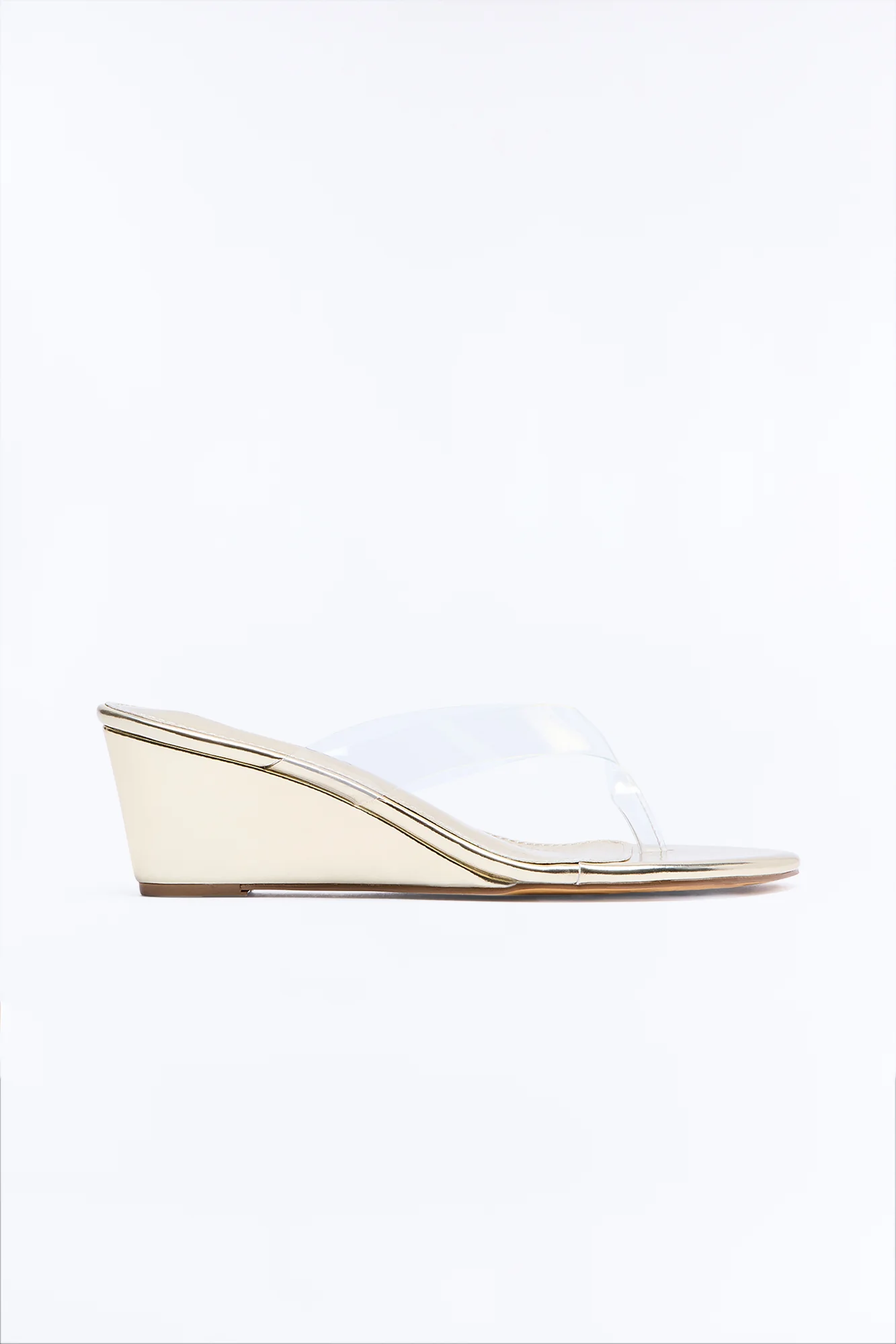 Natural Beauty Thong Wedges - Gold