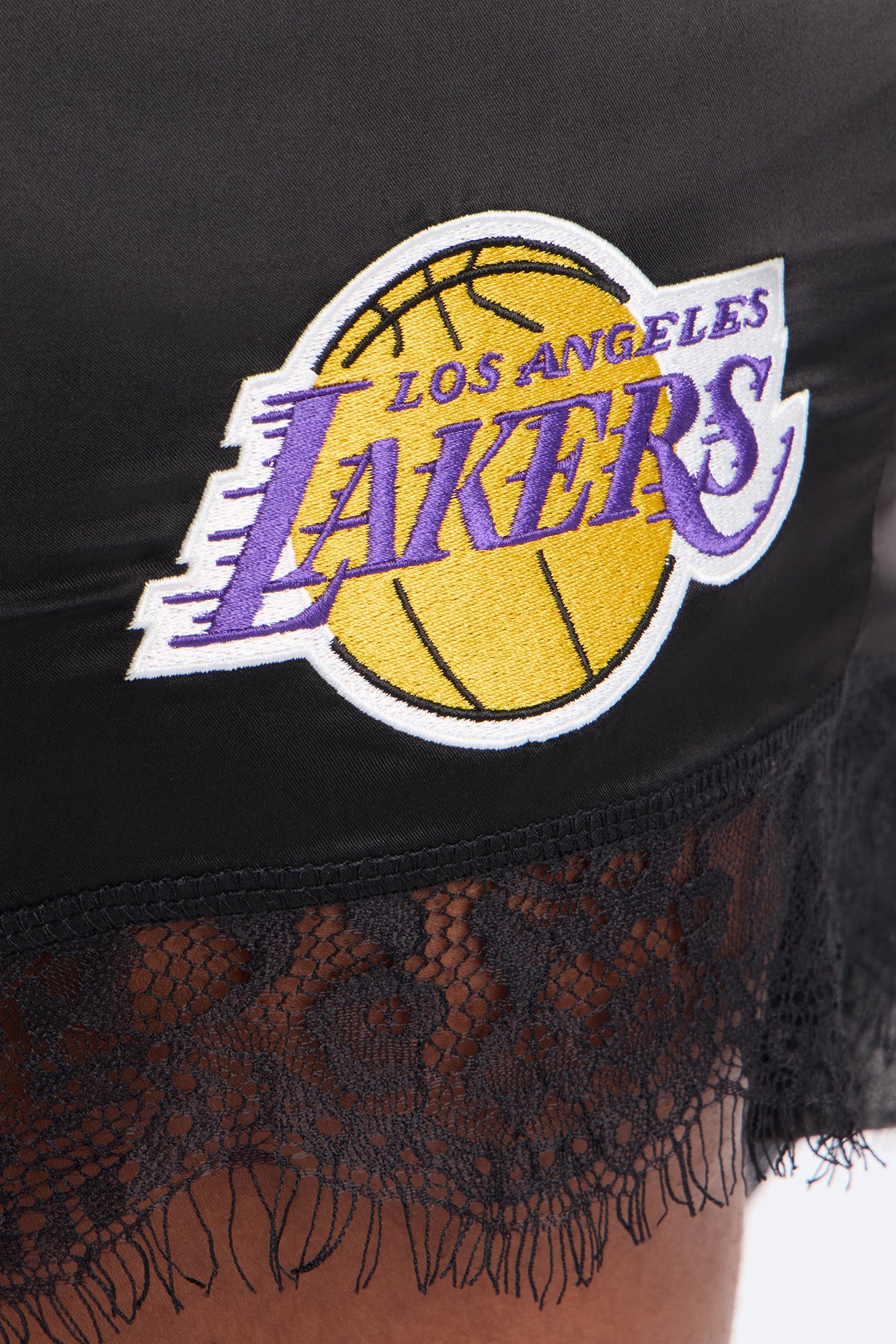 NBA LA Laker Shorts - Black - Image 7