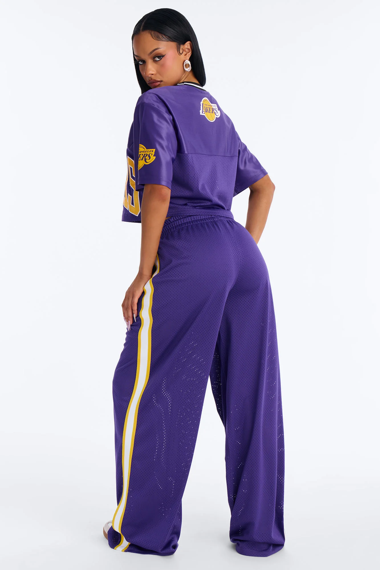 NBA LA Lakers Fleece Pants - Purple - Image 3