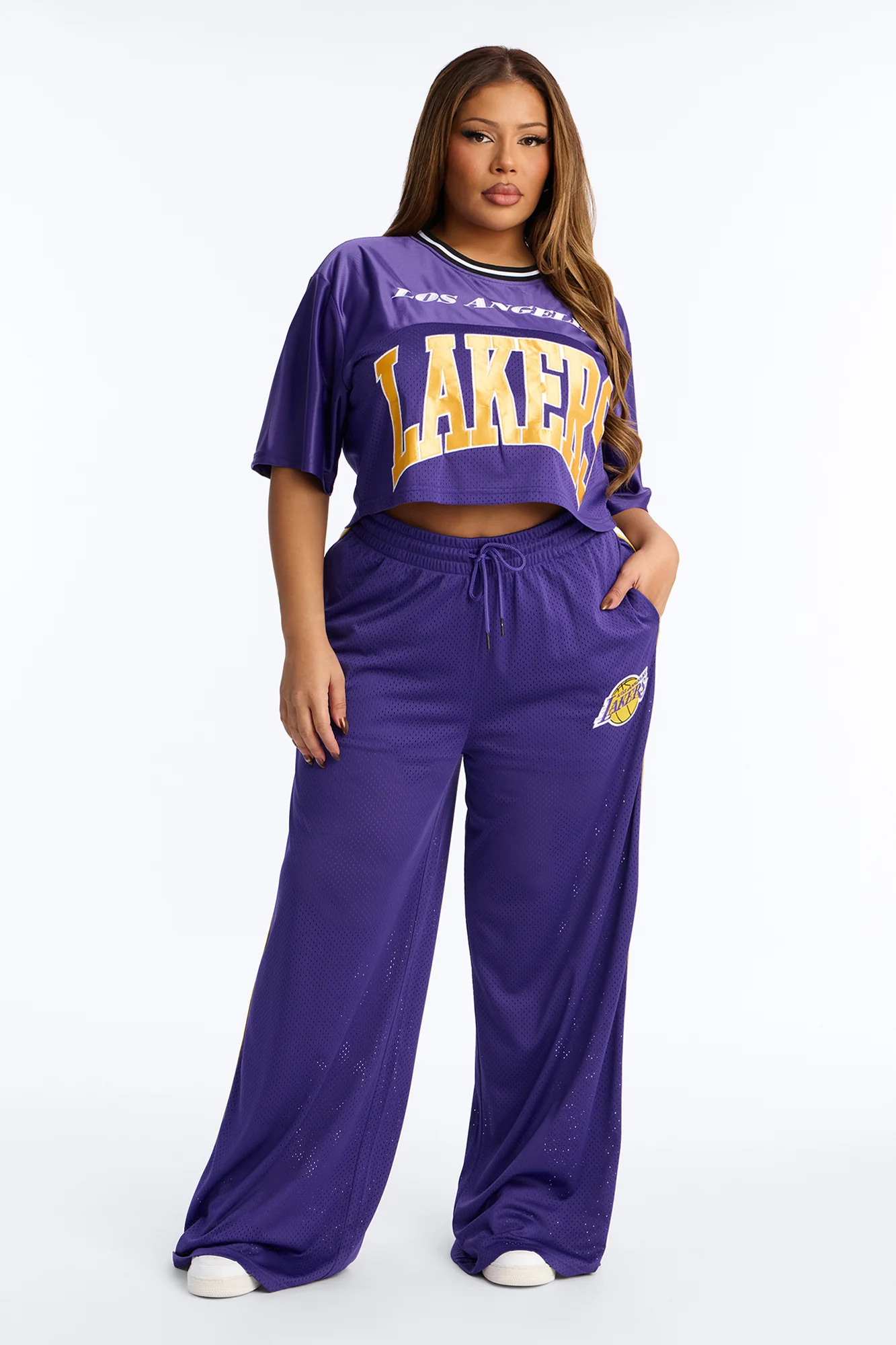 NBA LA Lakers Fleece Pants - Purple - Image 4