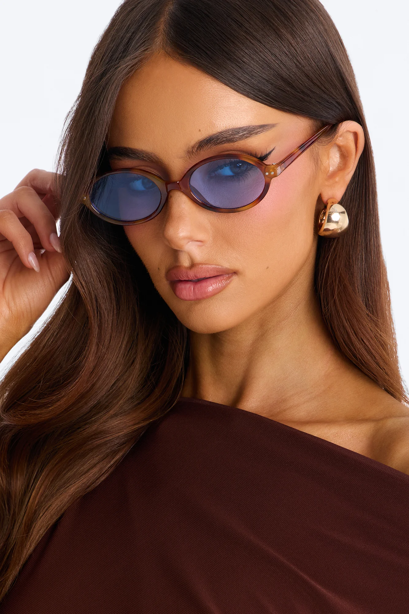 Need To Step Out Sunglasses - Tortoise/Blue