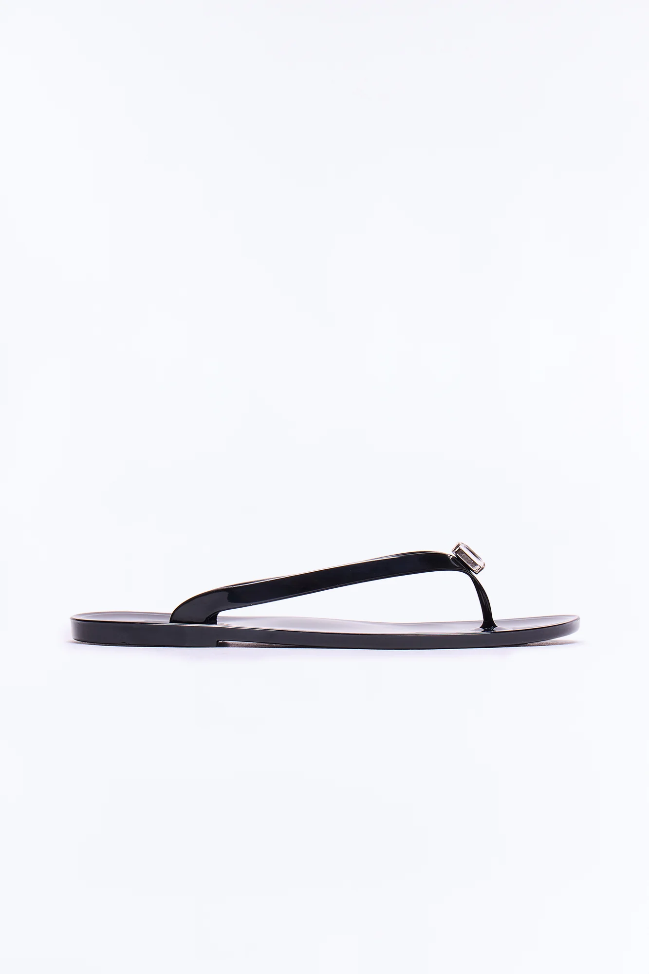 Nelia Jewel Jelly Flip Flops - Black - Image 4