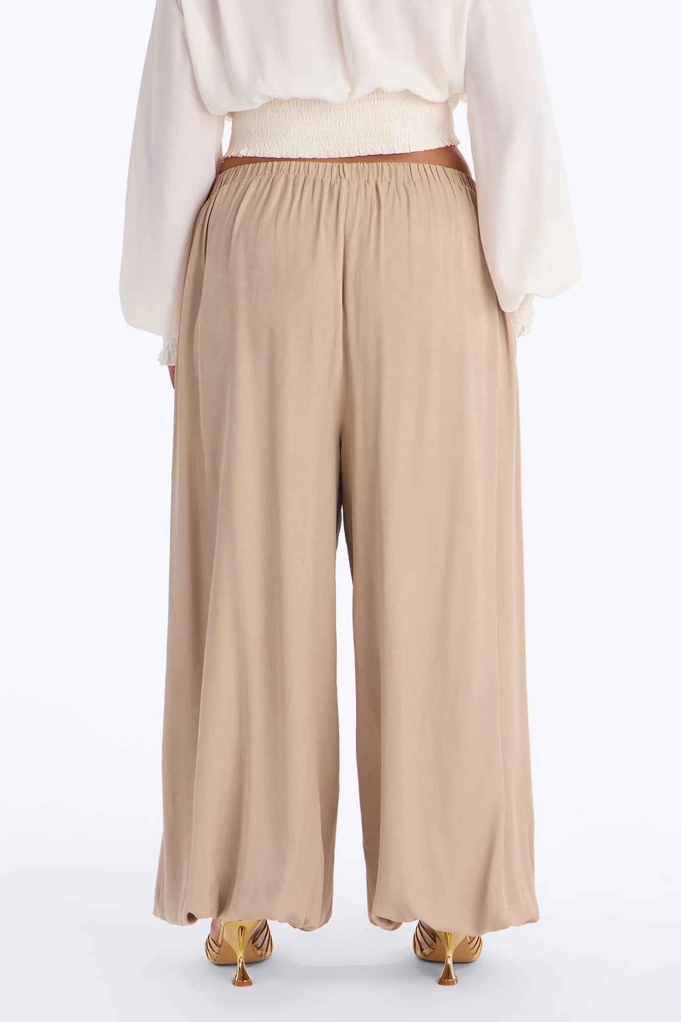 Never Too Much Pleated Balloon Pant 30″ - Taupe - Image 7