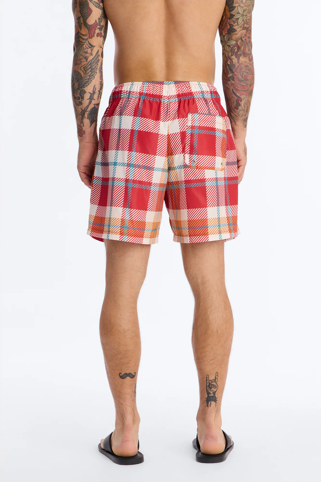 New Look Plaid Swim Trunk 6″ - Multi Color - Image 4
