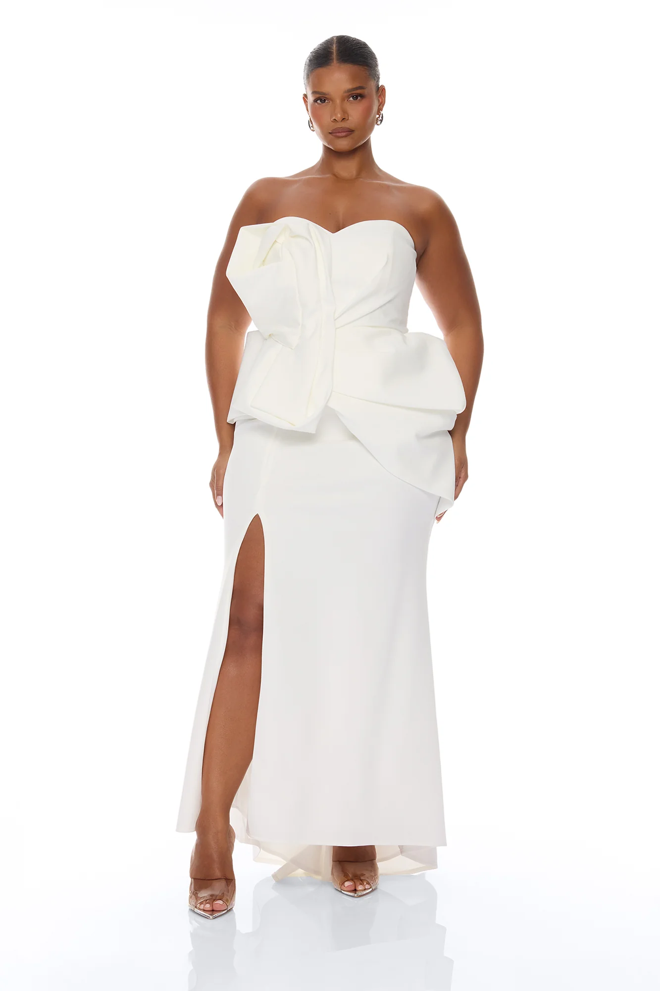 Night To Remember Strapless Gown - White - Image 5
