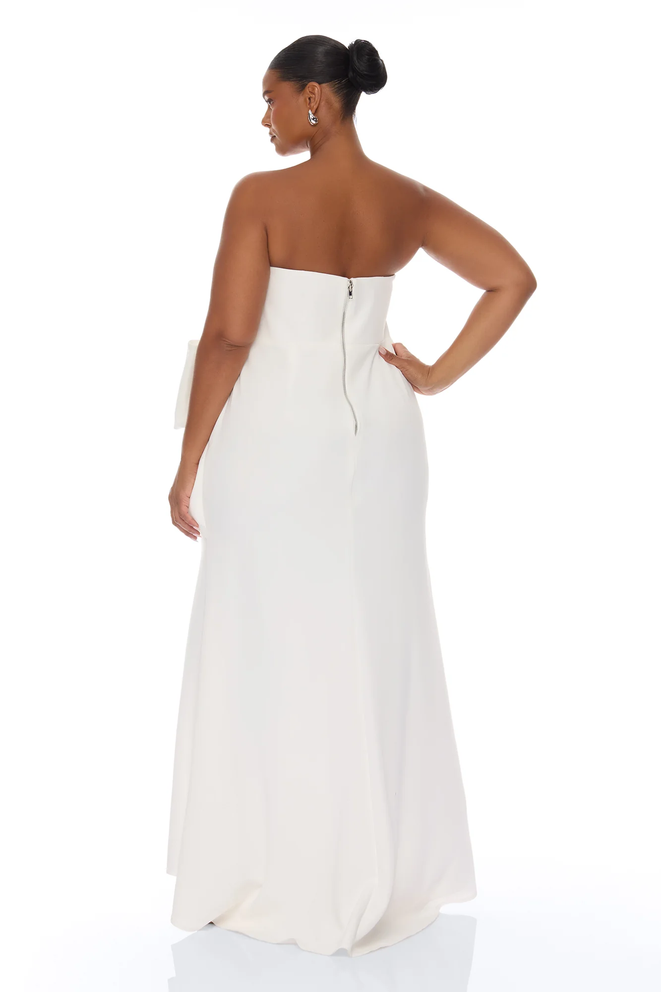 Night To Remember Strapless Gown - White - Image 8