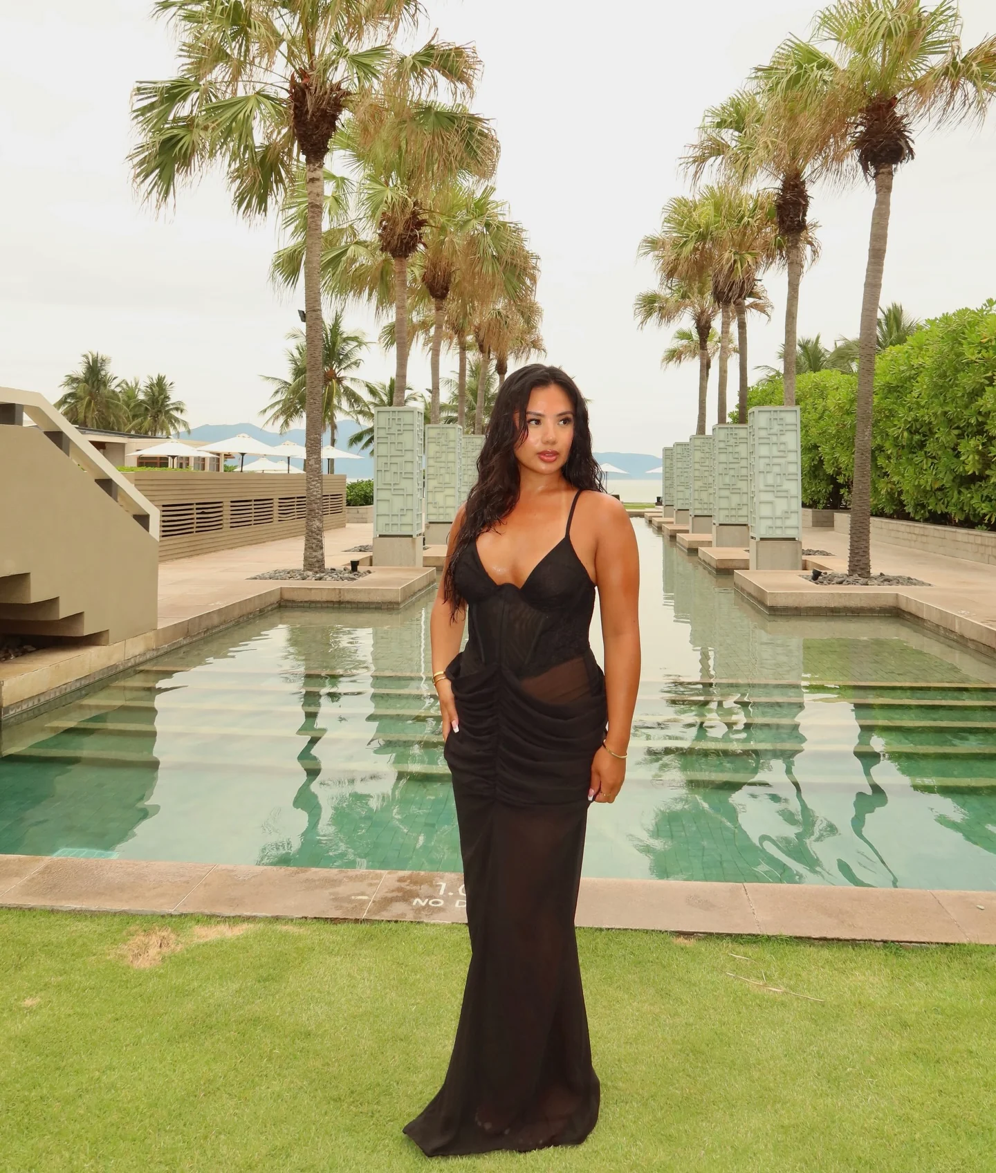 No Apologies Corset Maxi Dress - Black - Image 6