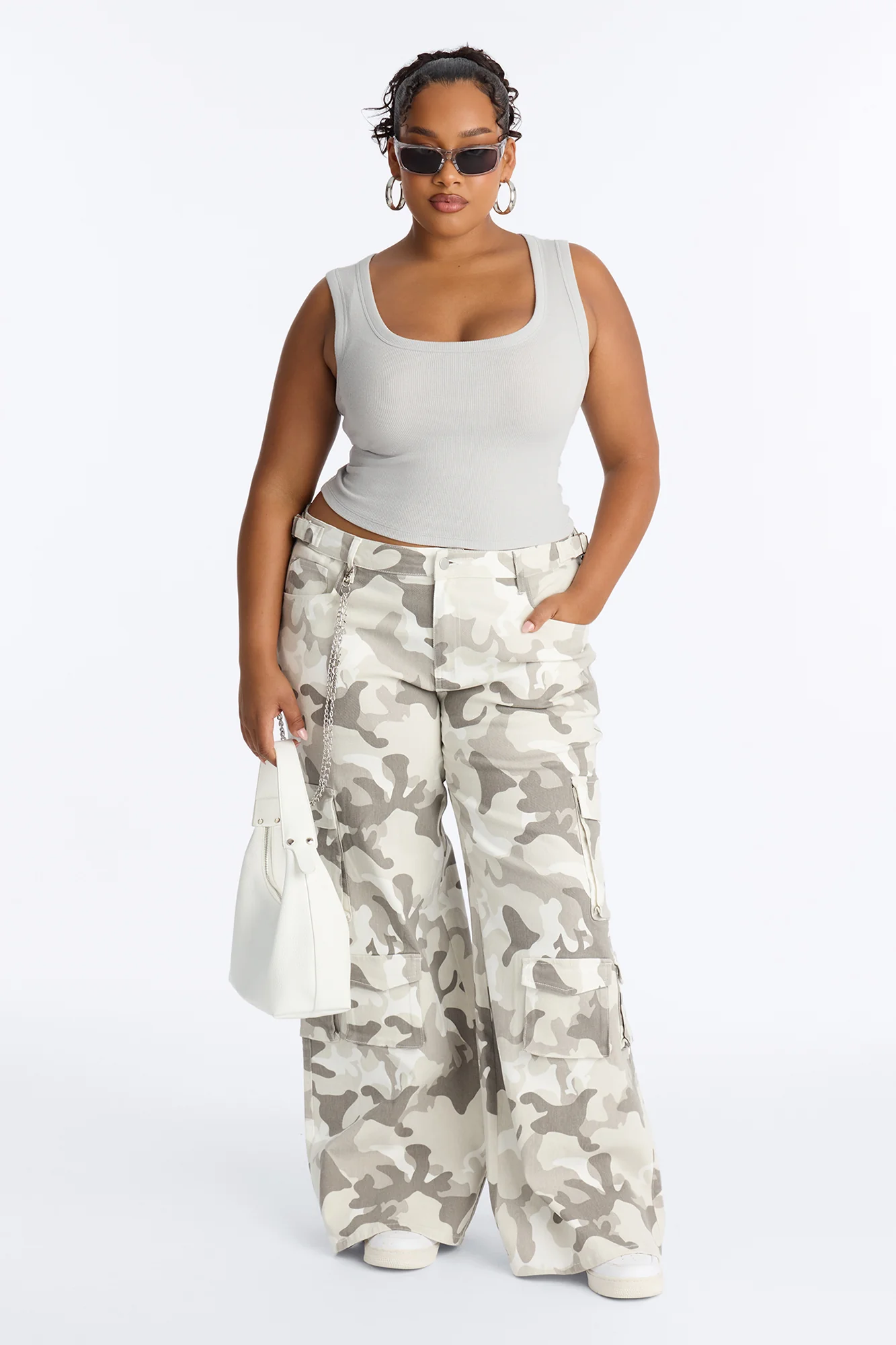 No Backup Needed Cargo Wide Leg Pant - Camouflage - Image 4